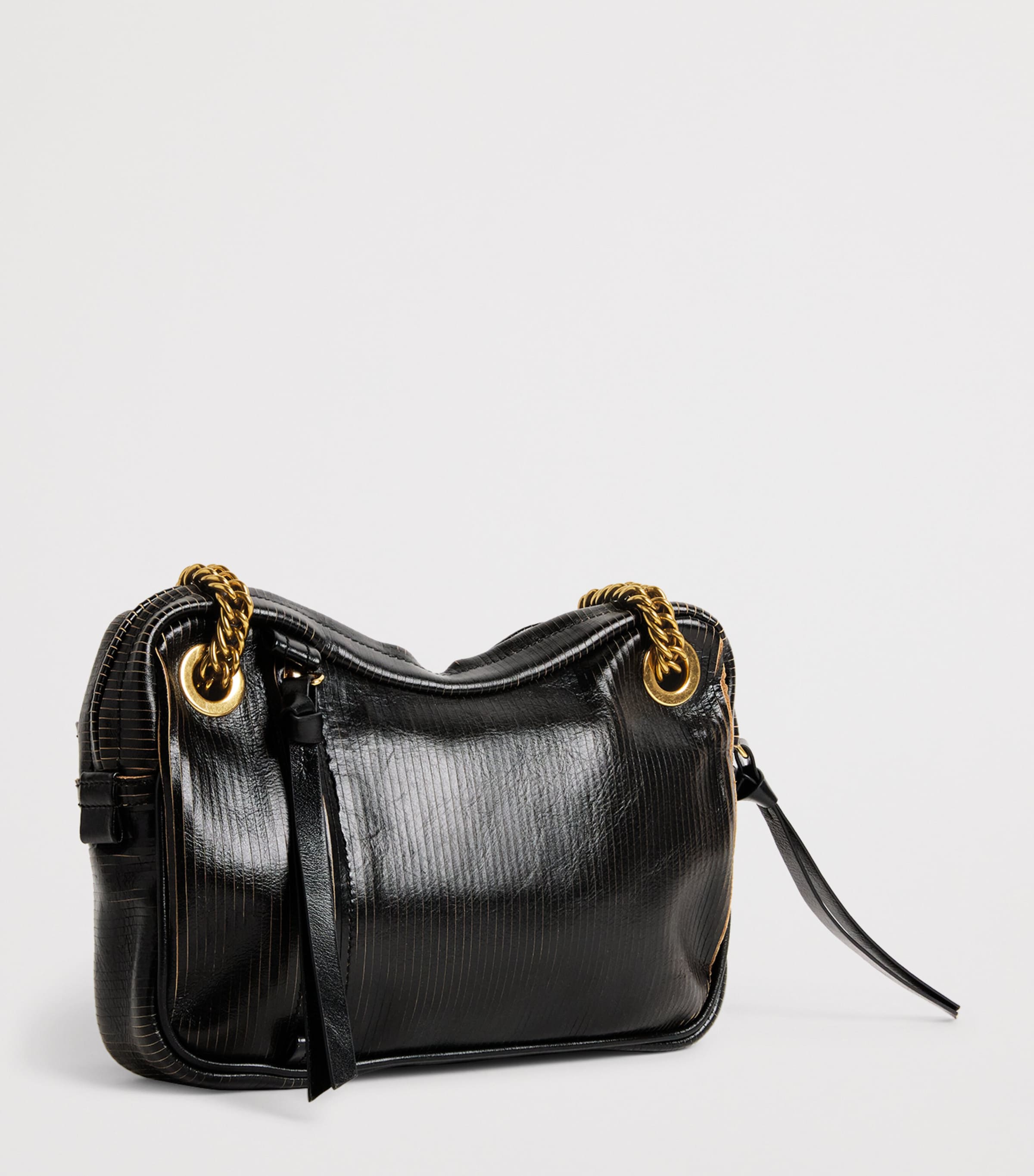 Vivienne Westwood Medium Leather Dolce Shoulder Bag Black Image 3