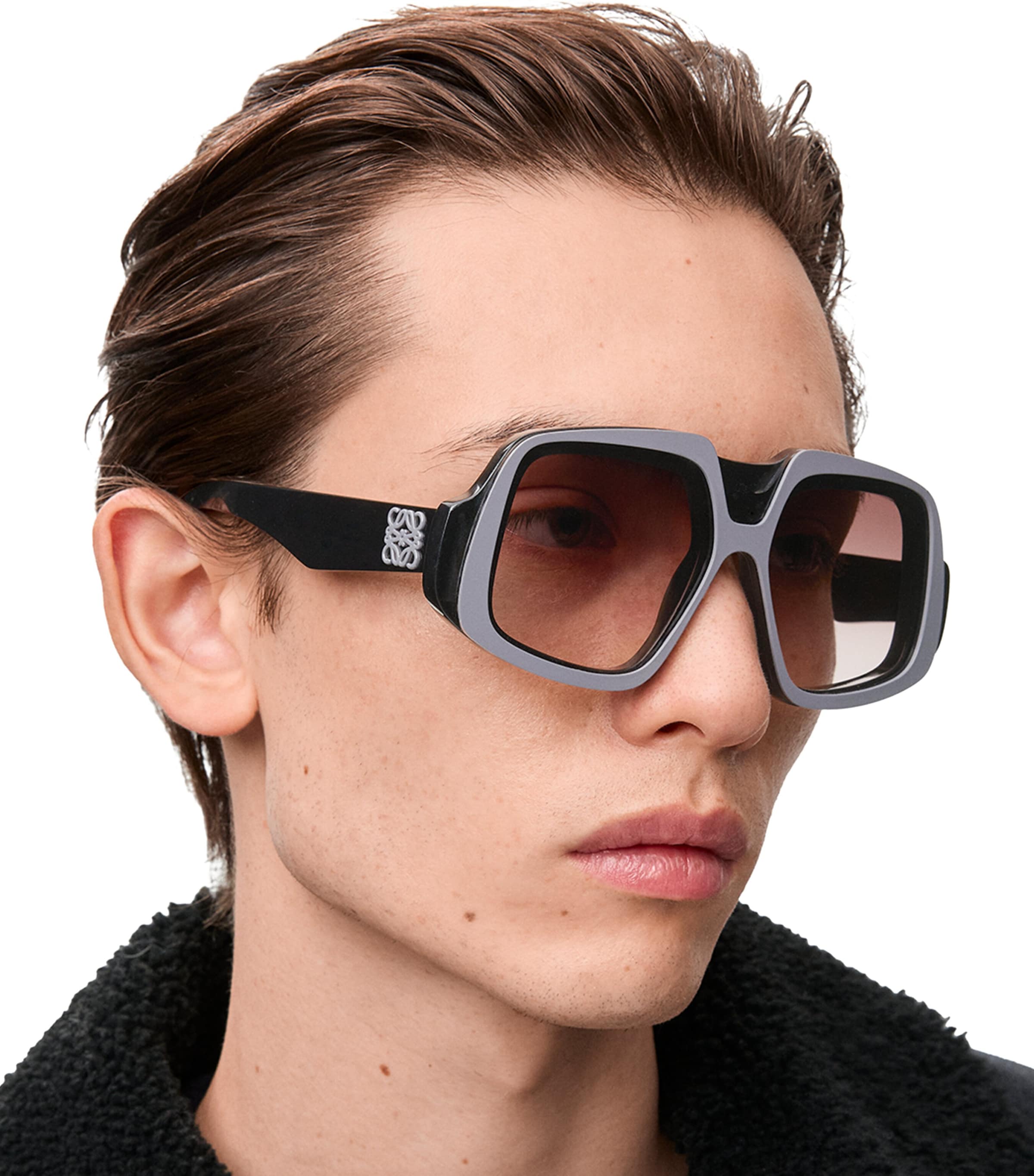 LOEWE Oversized Collage Sunglasses Shiny Black Image 2