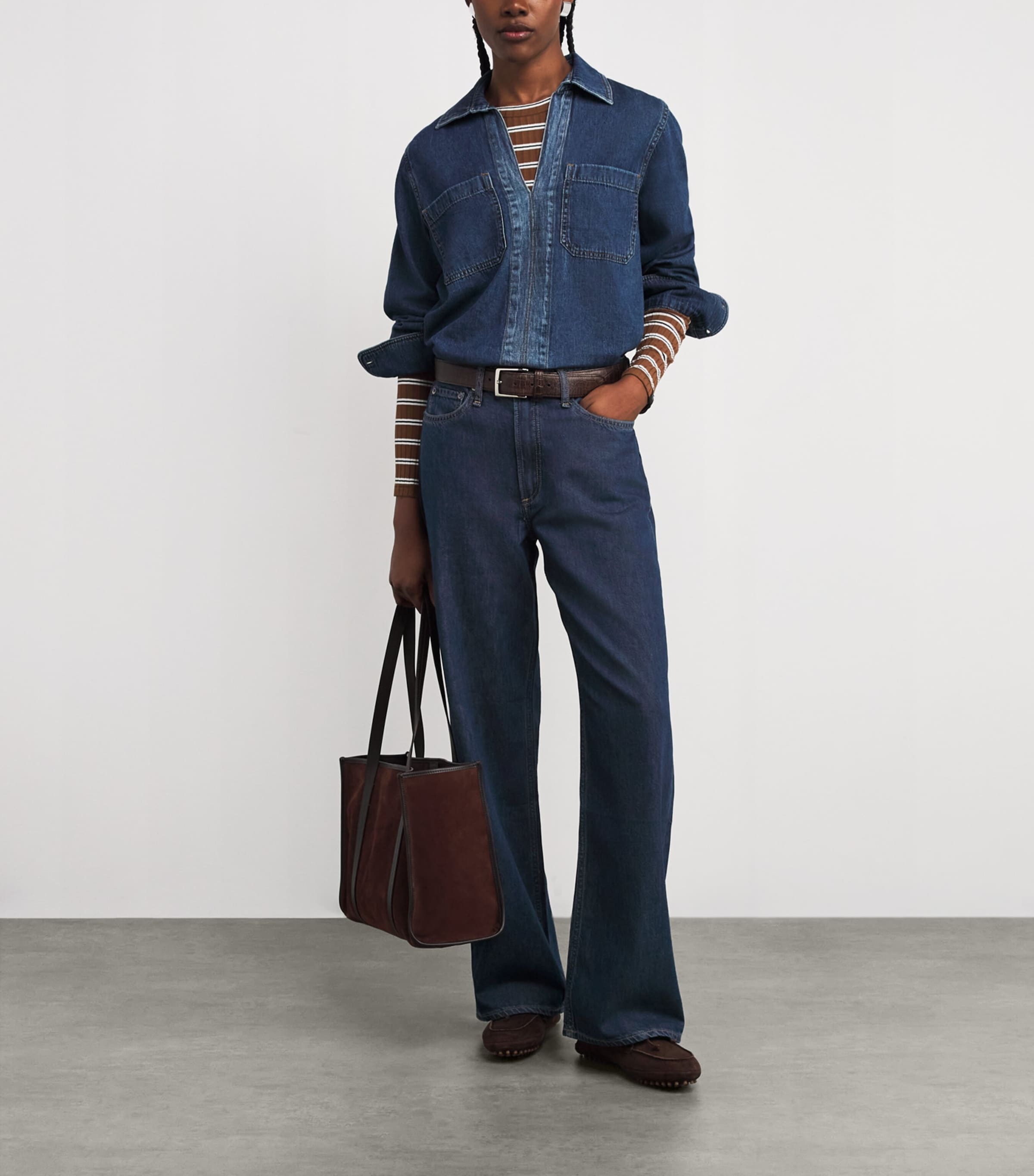 Logan Mid-Rise Wide-Leg Jeans WELBK Image 2
