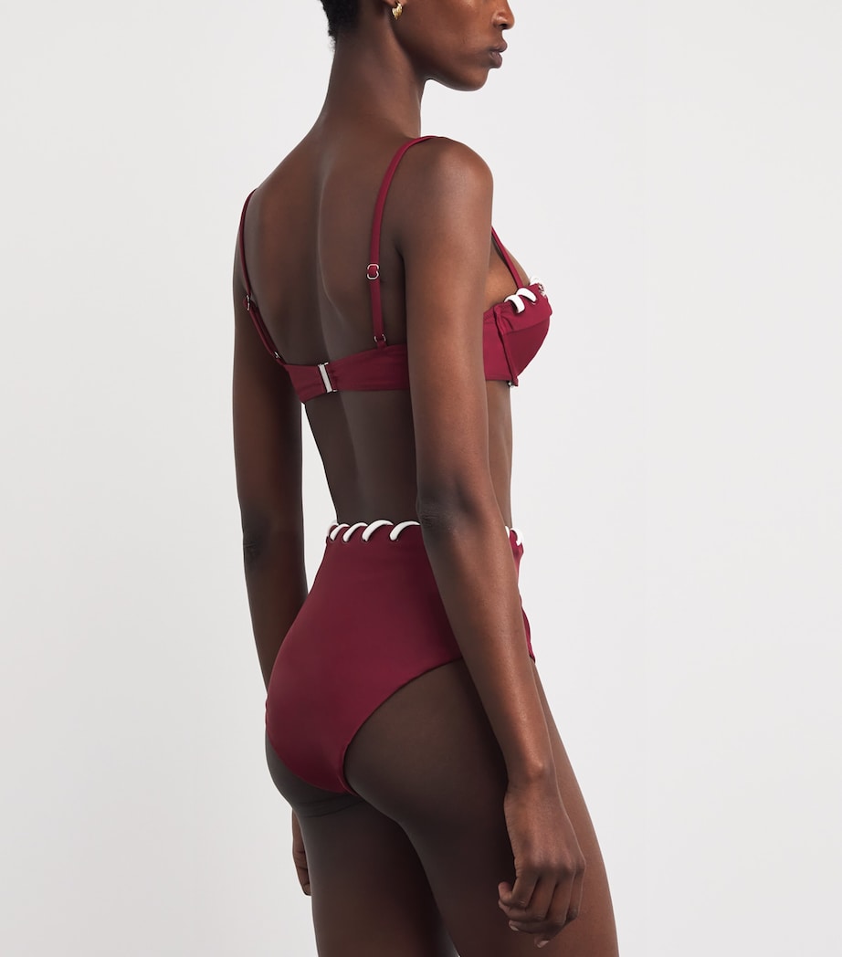 Milou High-Waisted Bikini Bottom OXBLOOD MULTI Image 4