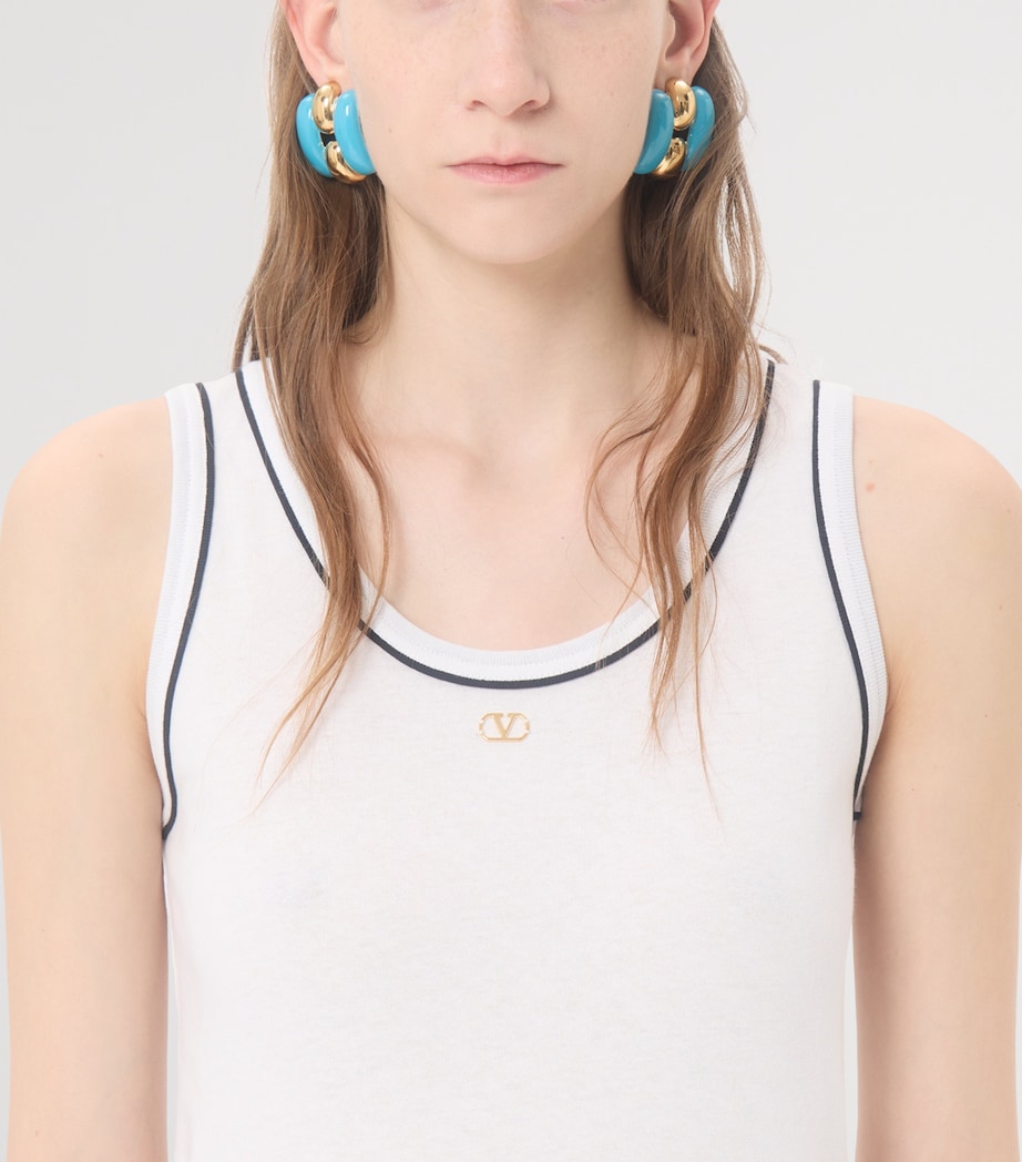 Valentino Womens Cotton VLogo Tank Top Image 7