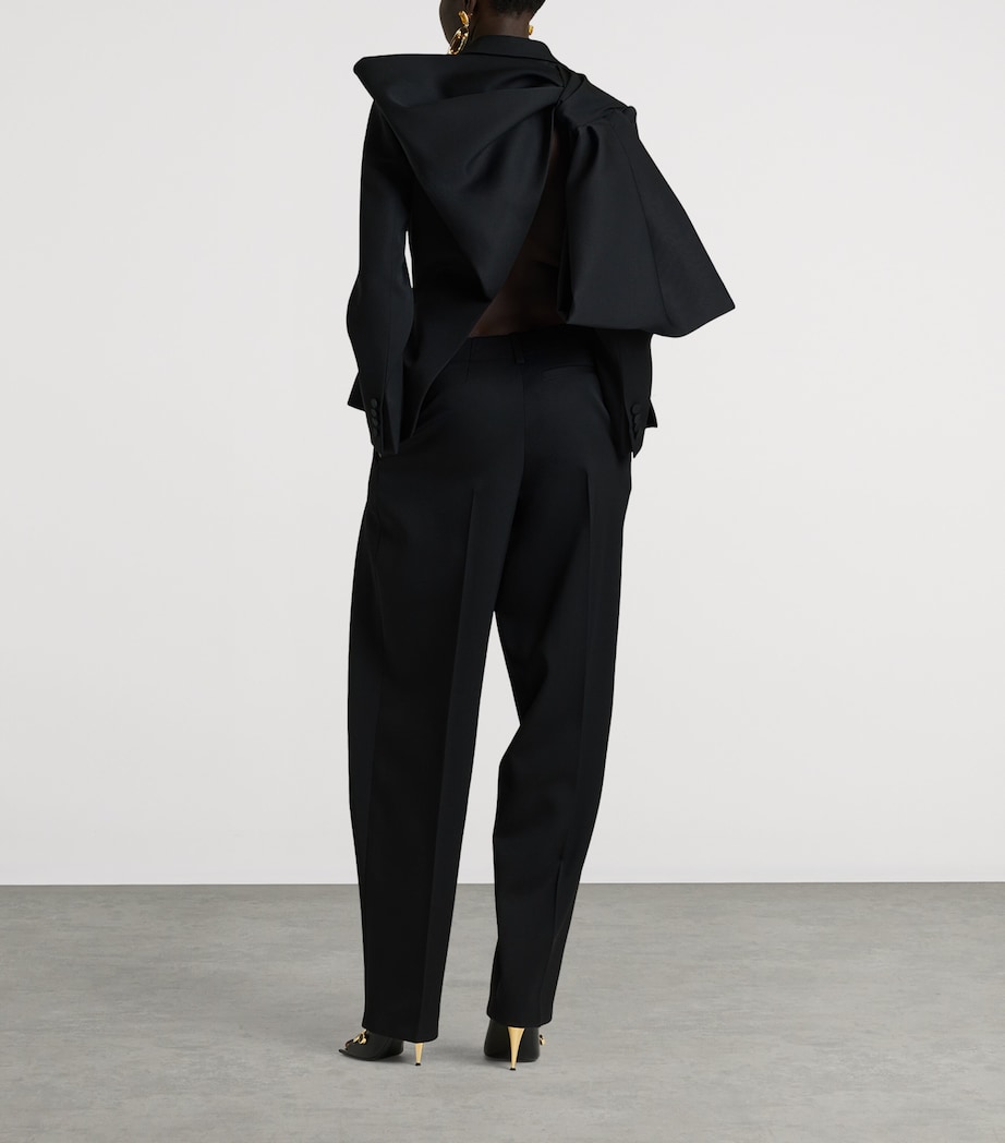 Givenchy Womens Wool Bow Slashed Blazer Image 5