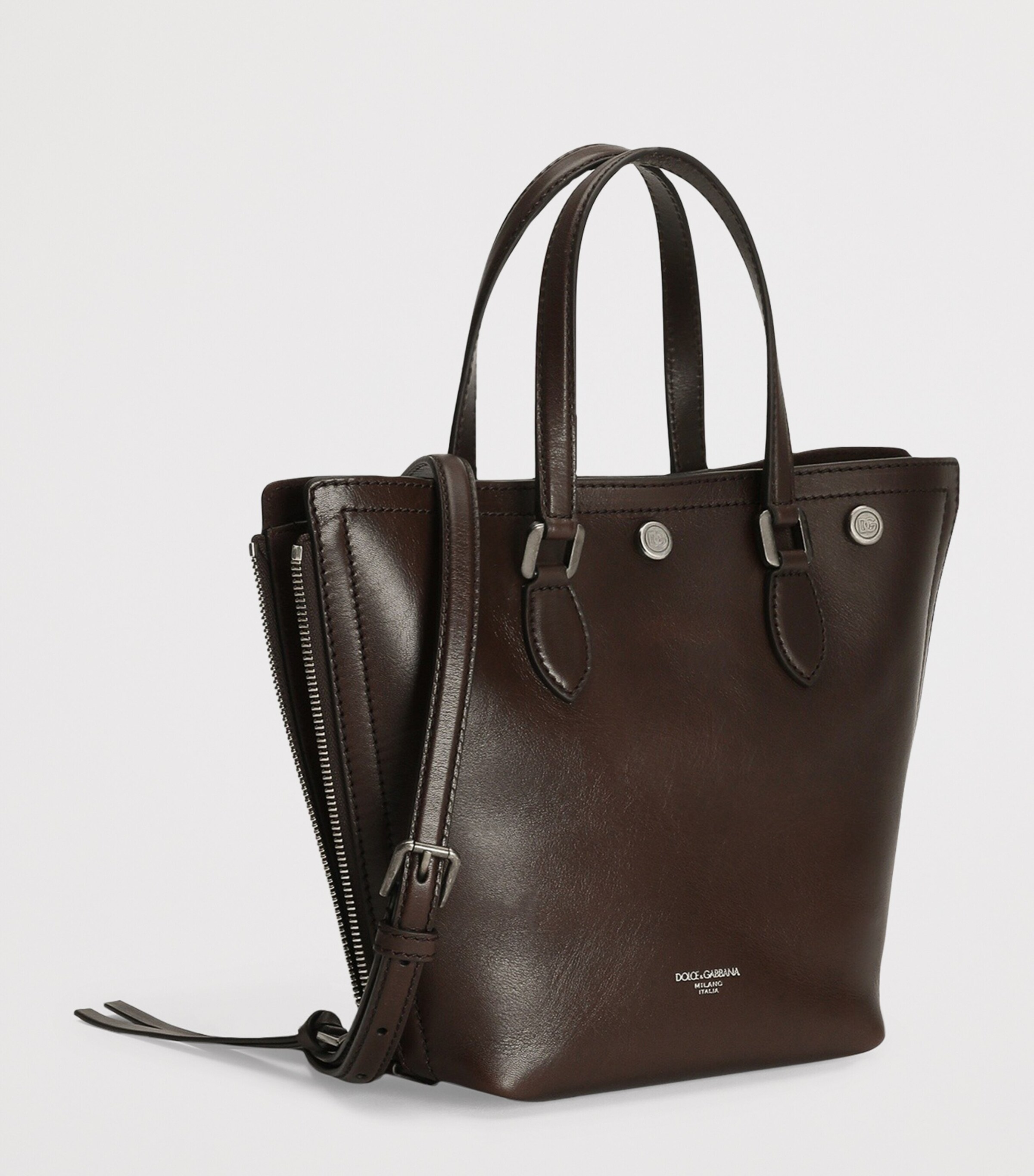 Leather Atene Tote Bag 80178-MAROON Image 3