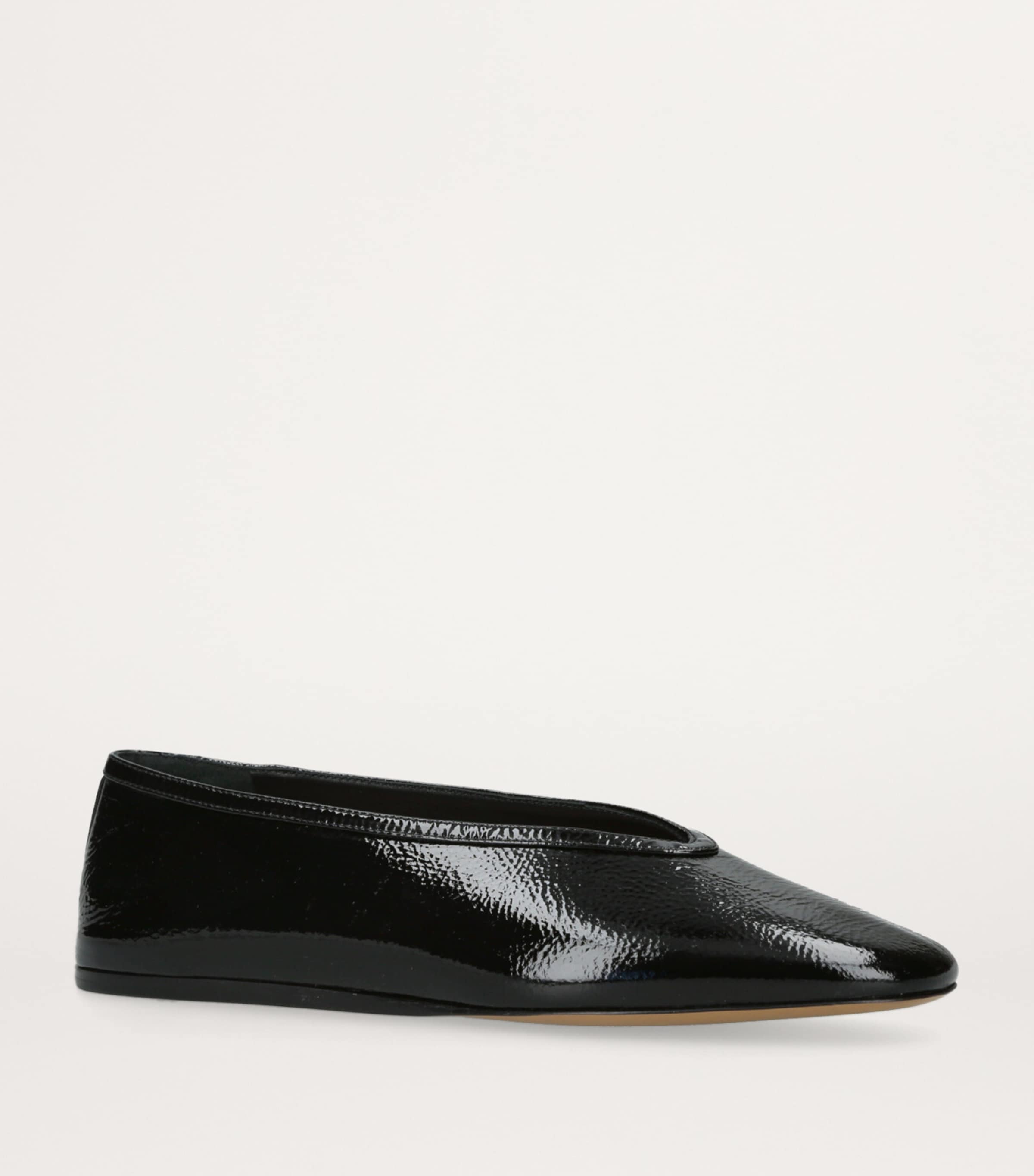Leather Luna Ballet Flats BLACK Image 4