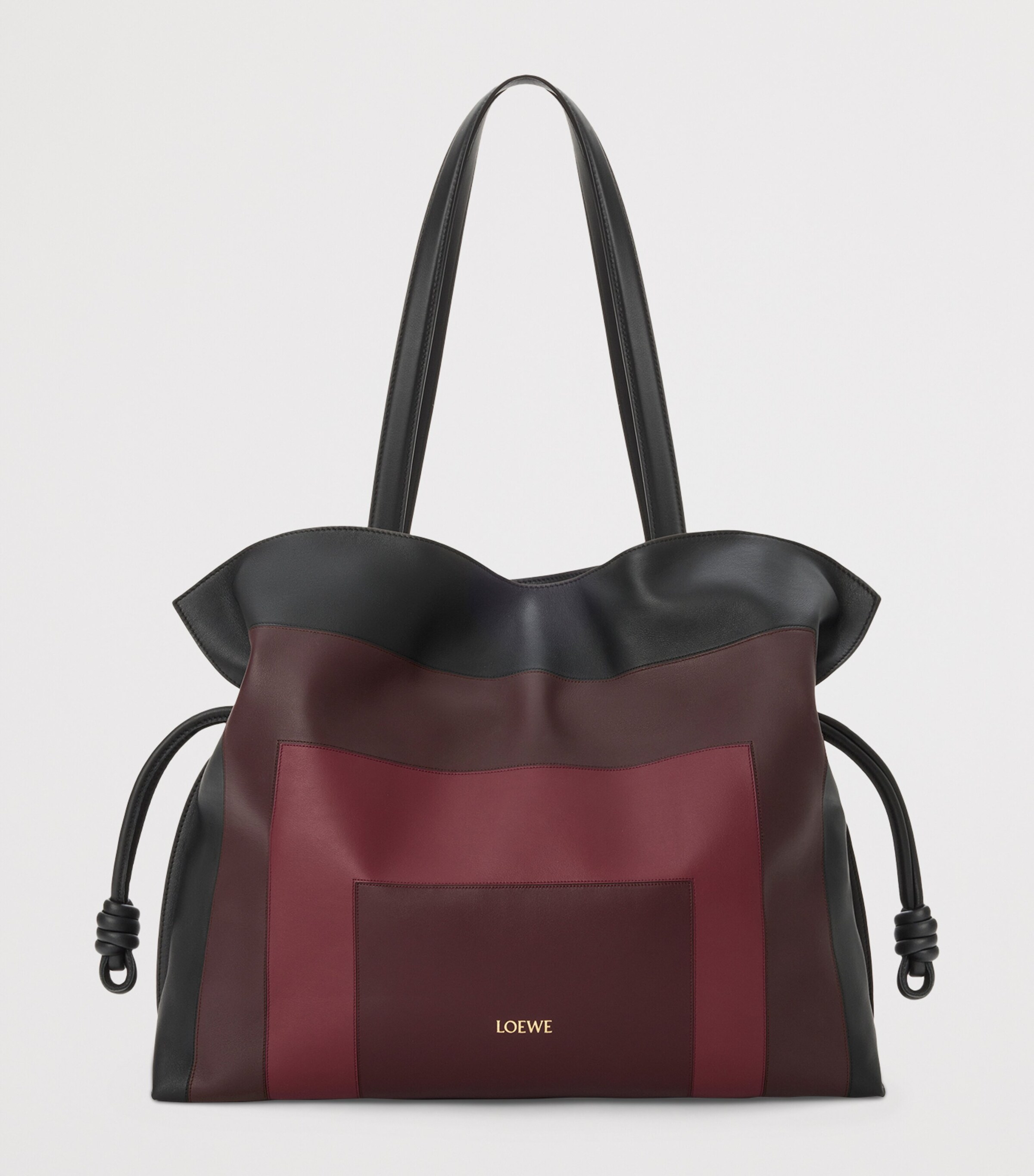 LOEWE Black x Albers Leather Flamenco Purse | Harrods KH