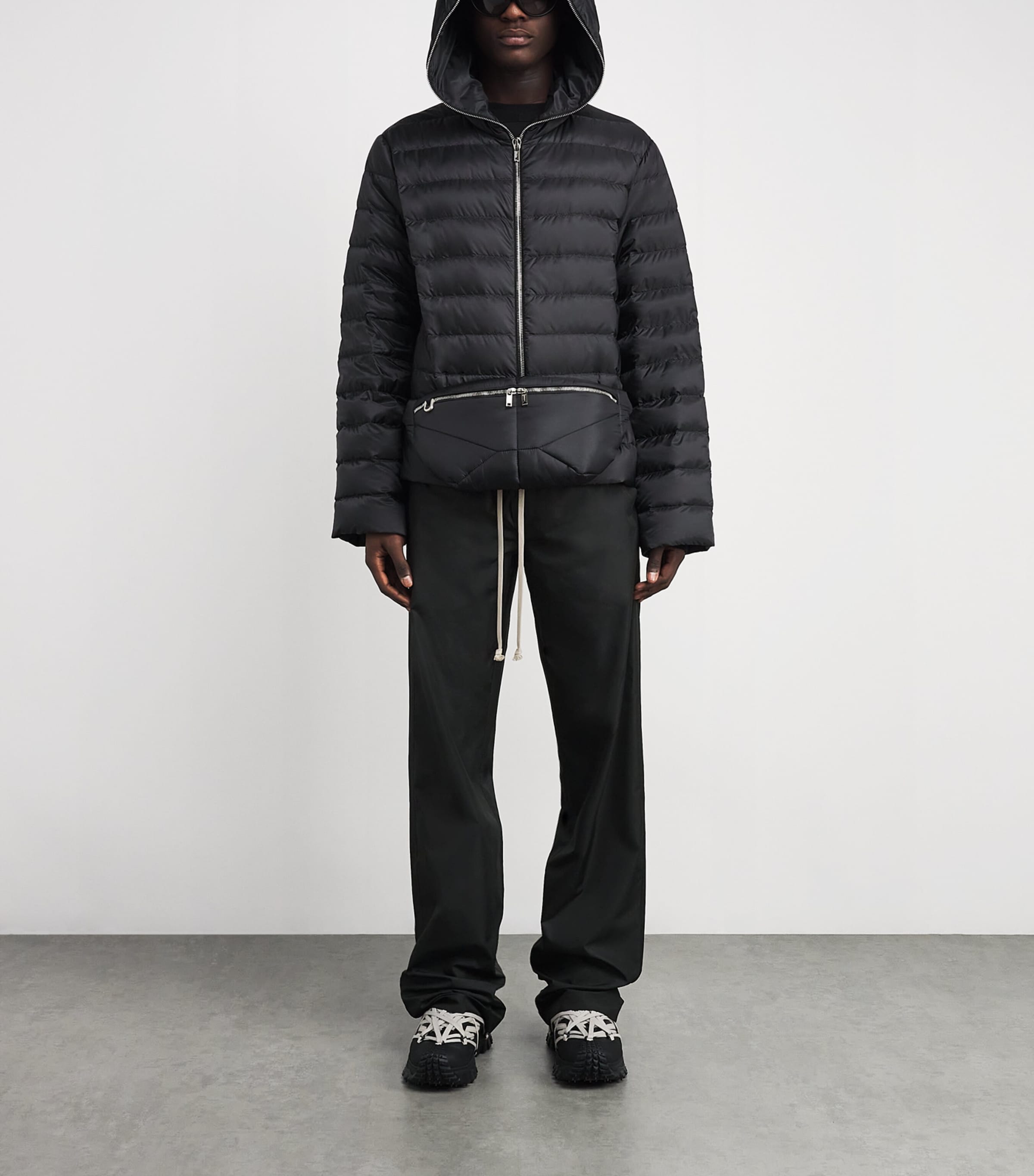 x Moncler Drawstring Straight Trousers 999 - BLACK Image 2