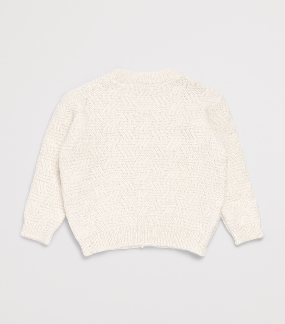 Eleventy Kids Sequinned Cardigan (4-16 Years) White Image 2