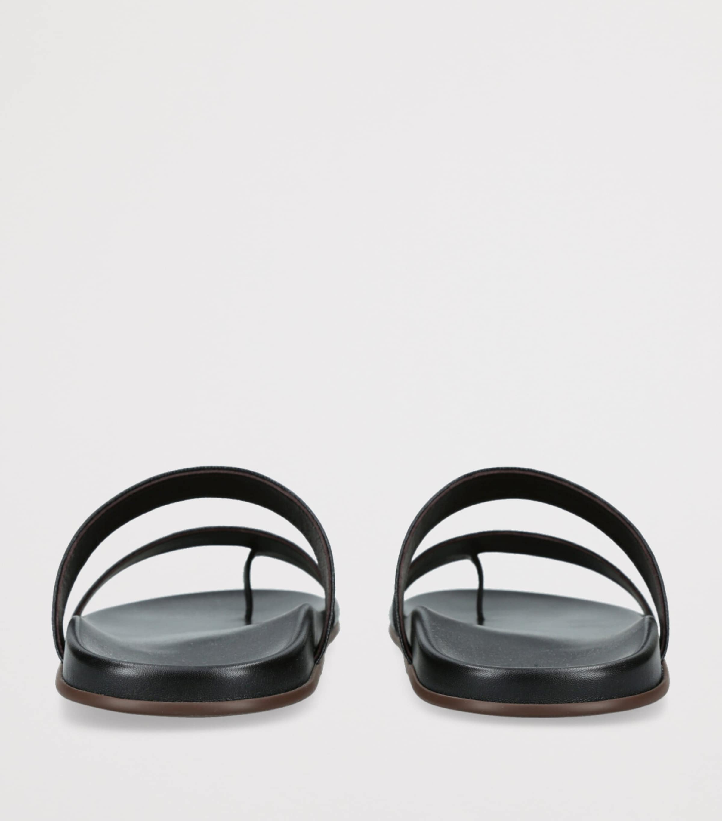 The Row Hugh Leather Sandals Black Image 2