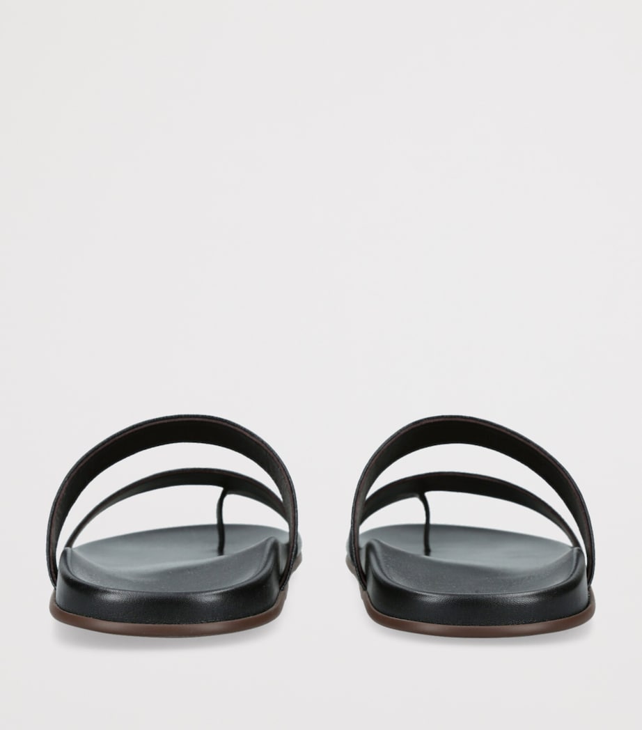 Hugh Leather Sandals BLACK Image 2