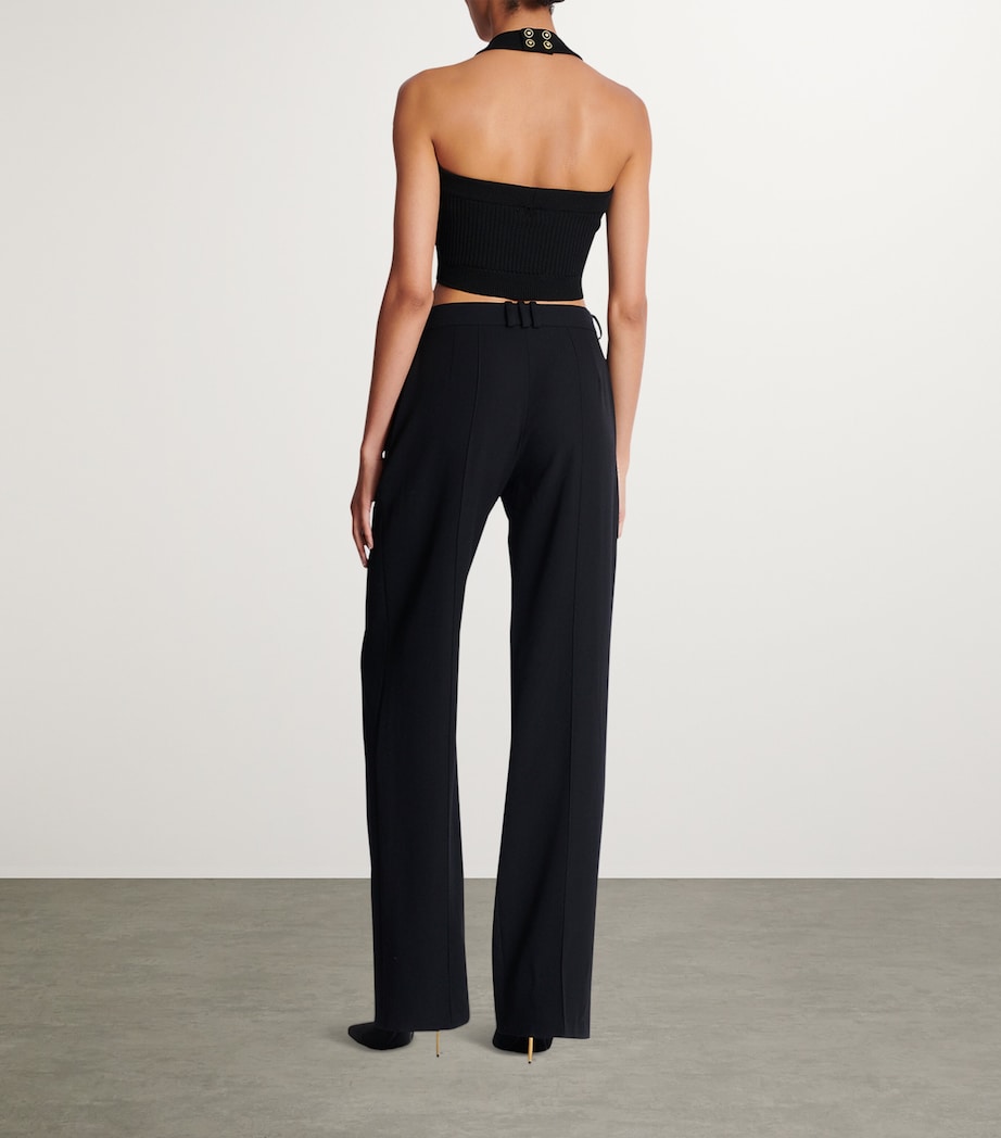 Wool Grain De Poudre Trousers 0PA NOIR Image 3