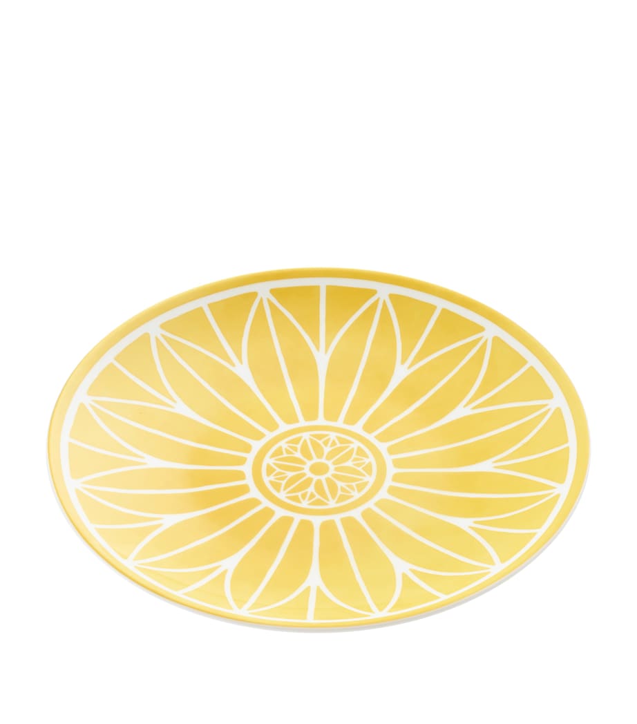 Christofle Porcelain Malmaison Riviera Bread Plate (16cm) White/yellow Image 4