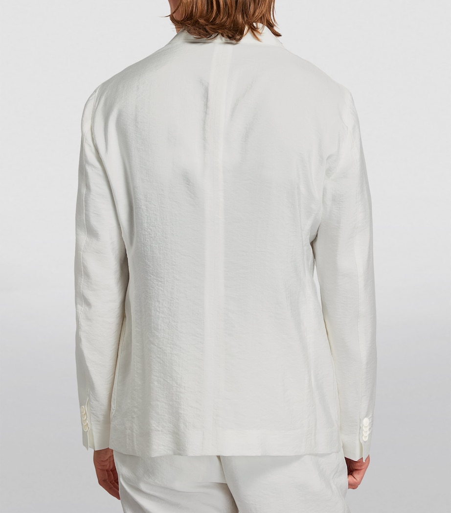 Silk-Blend Single-Breasted Blazer U0BN Image 4
