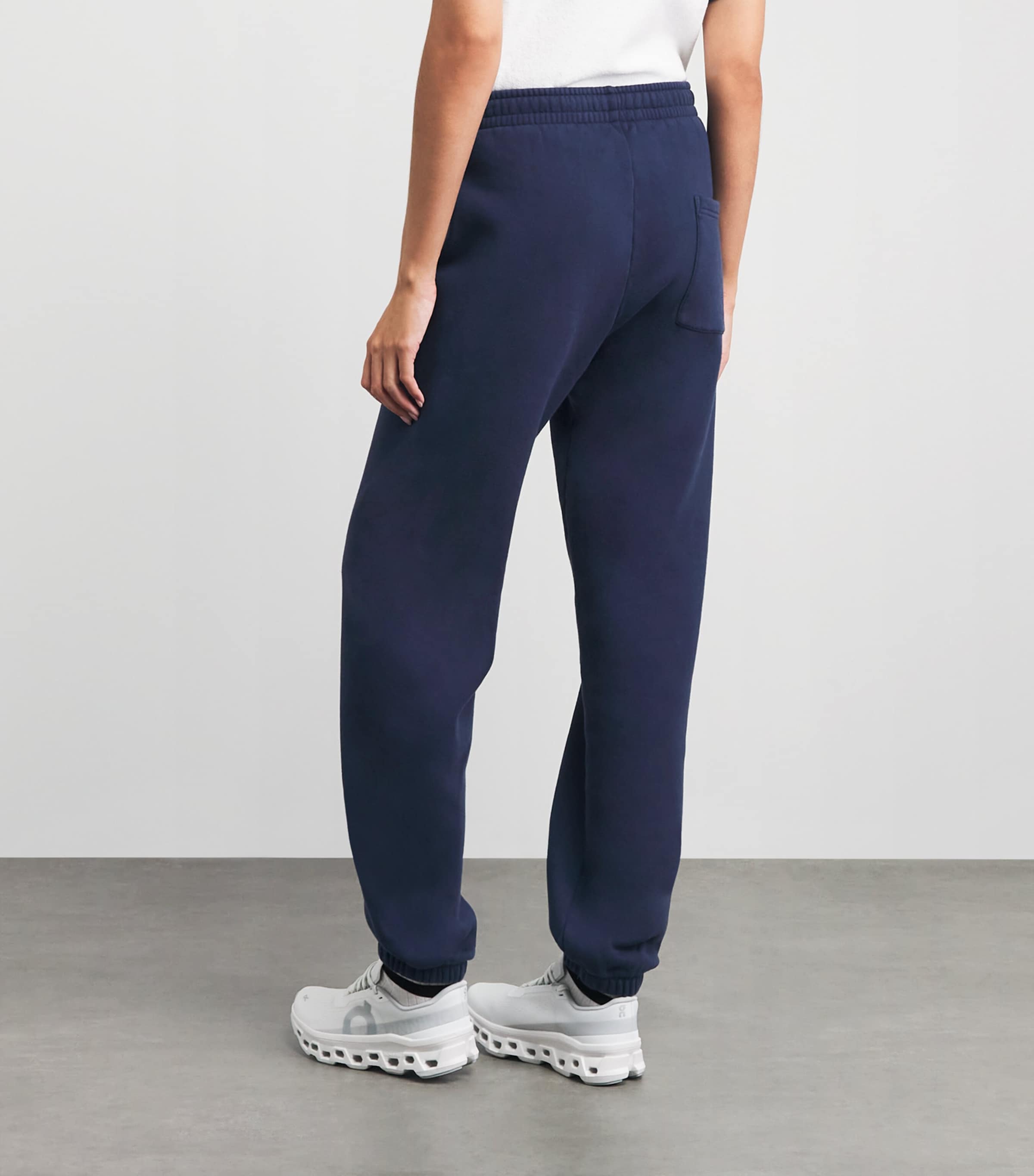 Sporty & Rich Womens Cotton Syracuse Sweatpants Dark Navy White Image 5