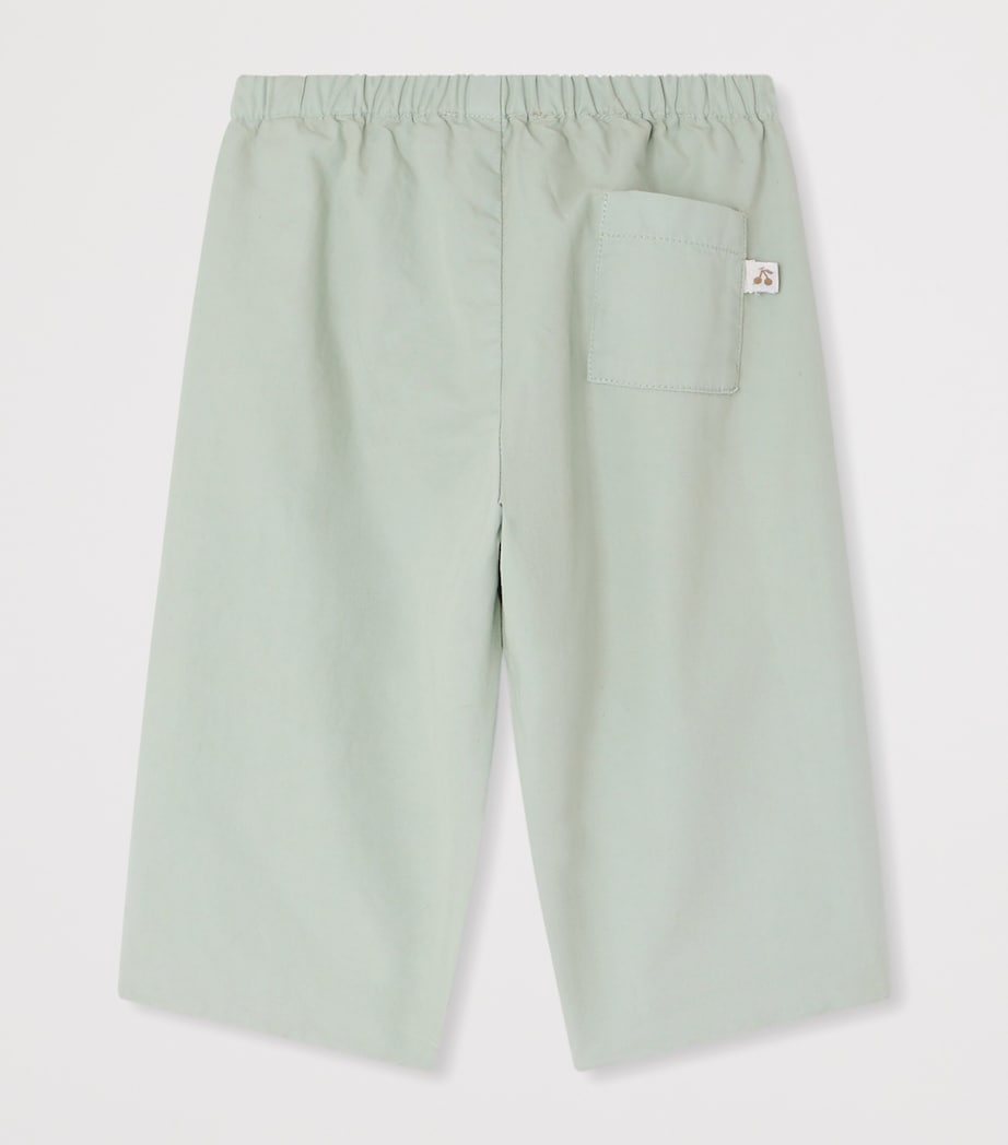 Bonpoint Cotton Dandy Trousers (1-18 Months) Vert Celadon Image 2