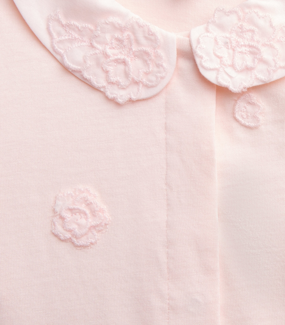 Cotton Embroidered All-In-One (0-24 Months) 31ROSE PÂLE Image 3