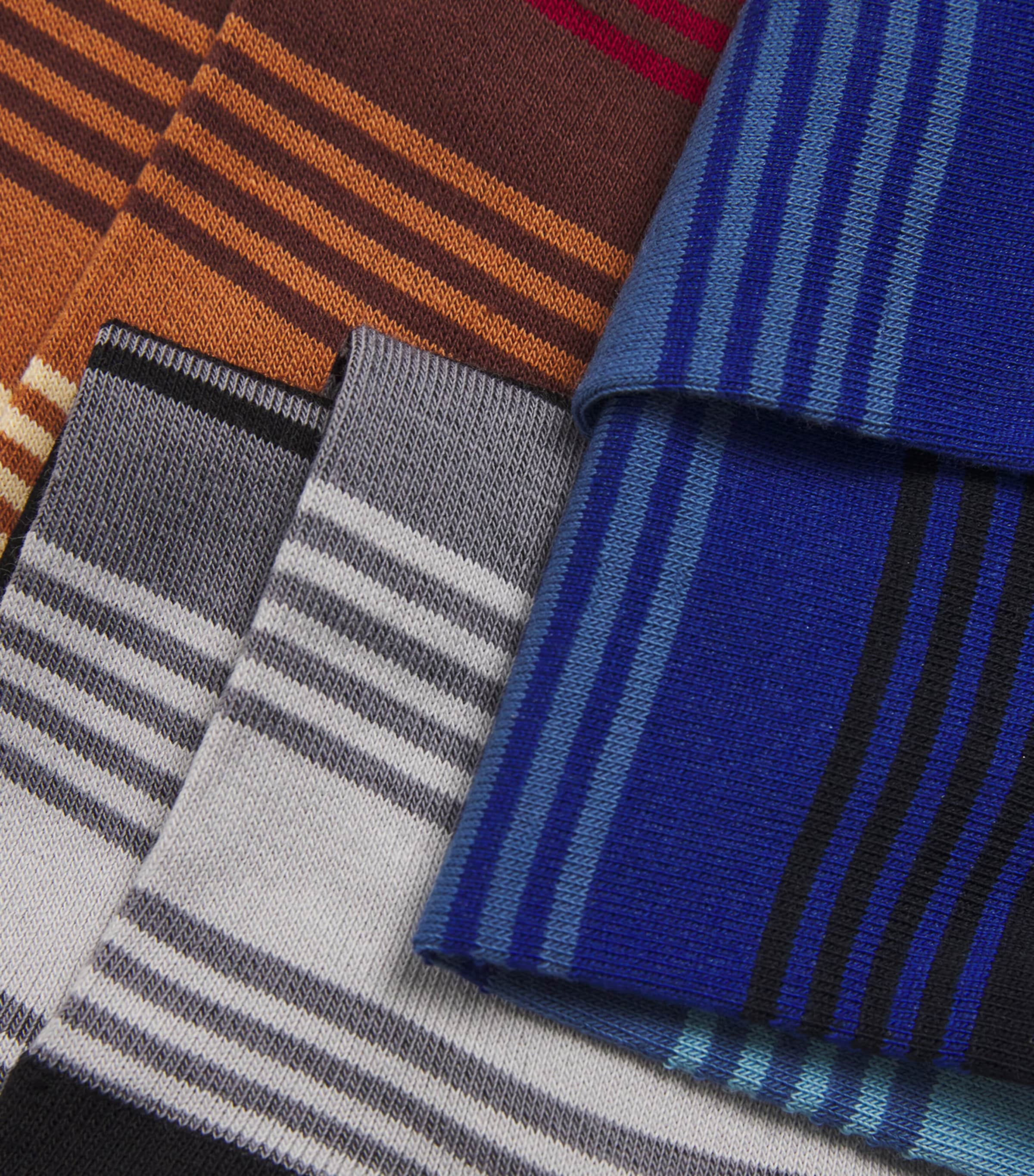 Cotton-Blend Stripe Socks (Pack of 3) 1A MULTICOLOUR Image 3