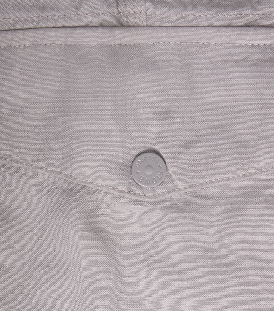 Stone Island Mens Cotton-Canvas All-Weather Ghost Trousers Image 6