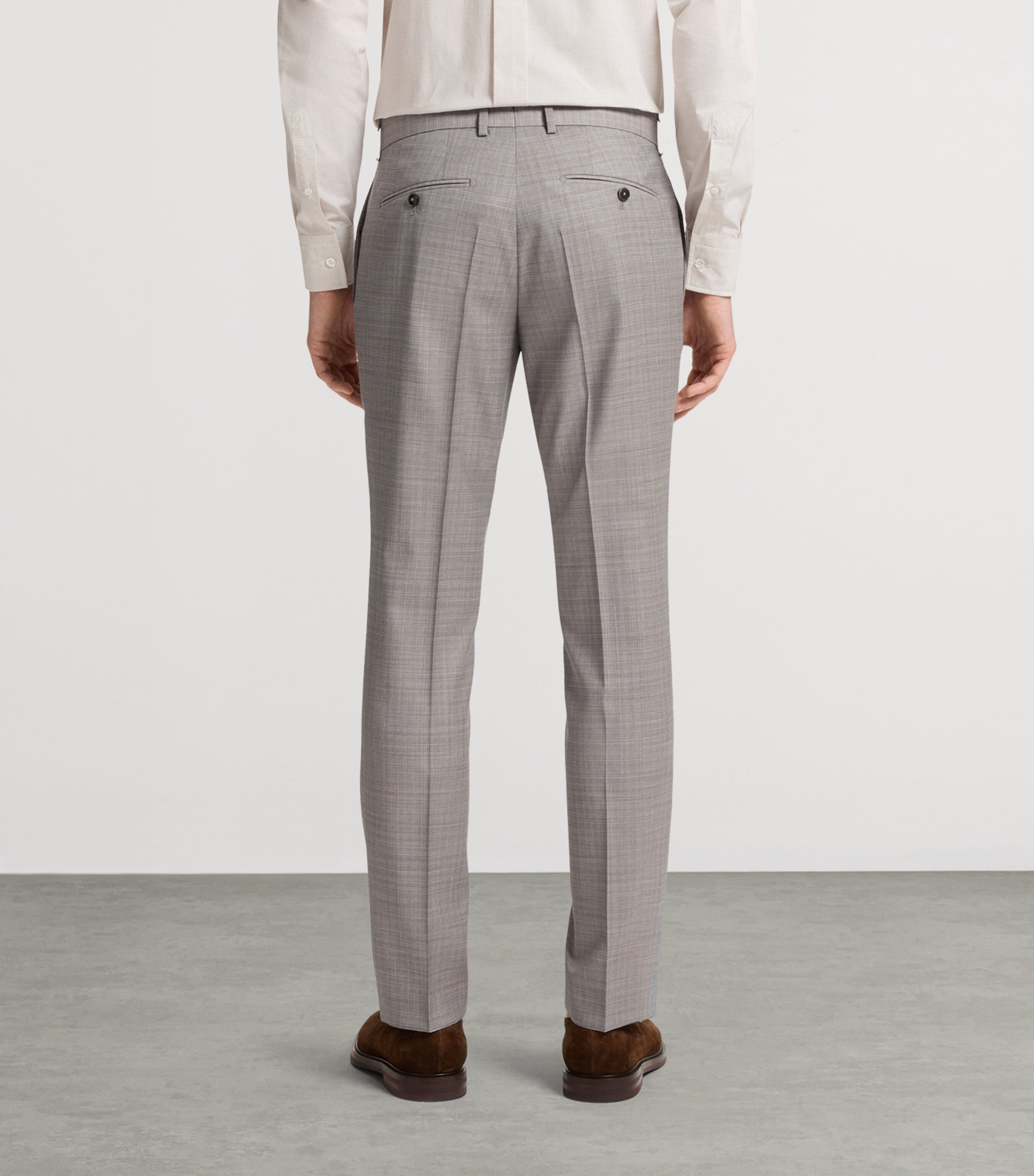 Virgin Wool Check 2-Piece Suit 255 Image 6