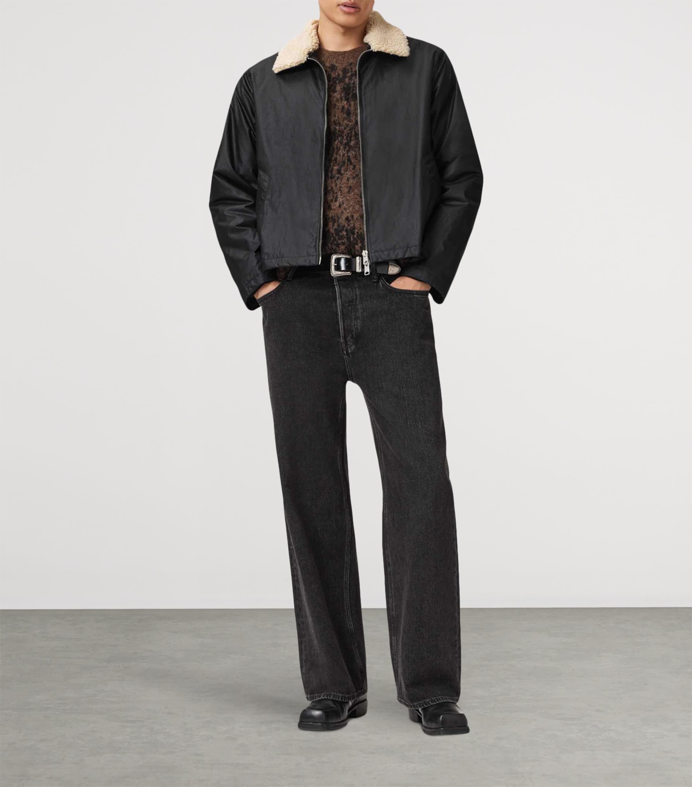 Organic Cotton Waxed Boston Jacket BLACK Image 2