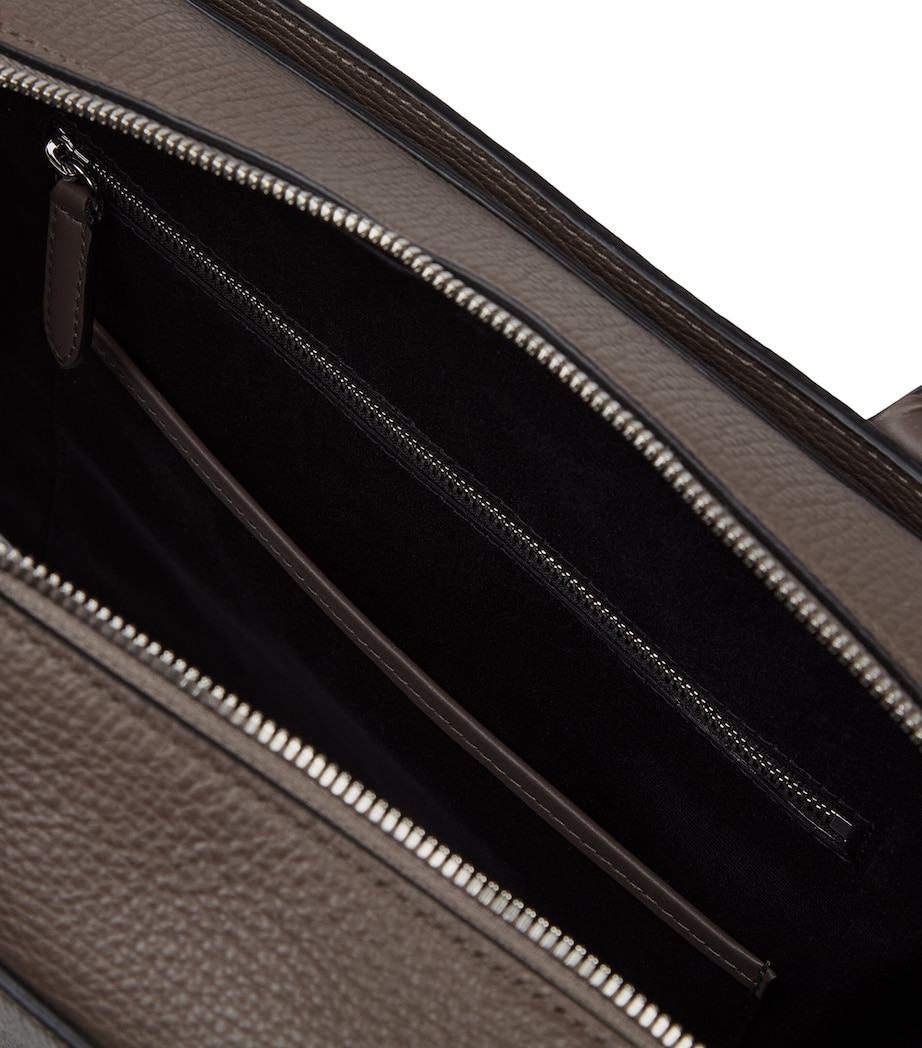 Smythson Grained Lytton Shoulder Bag Dark Taupe Image 4