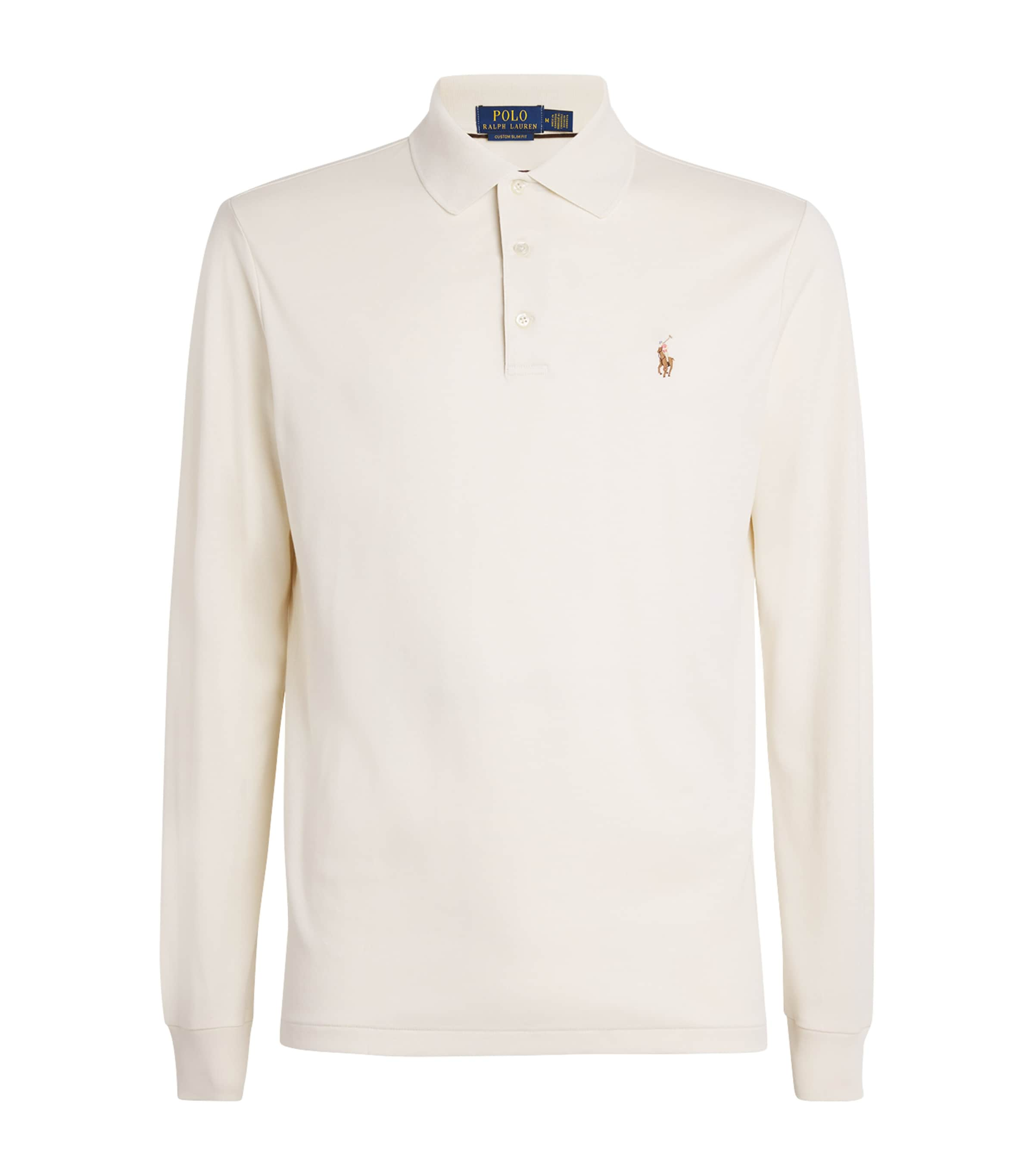 Shop Polo Ralph Lauren Pima Cotton Polo Shirt In White