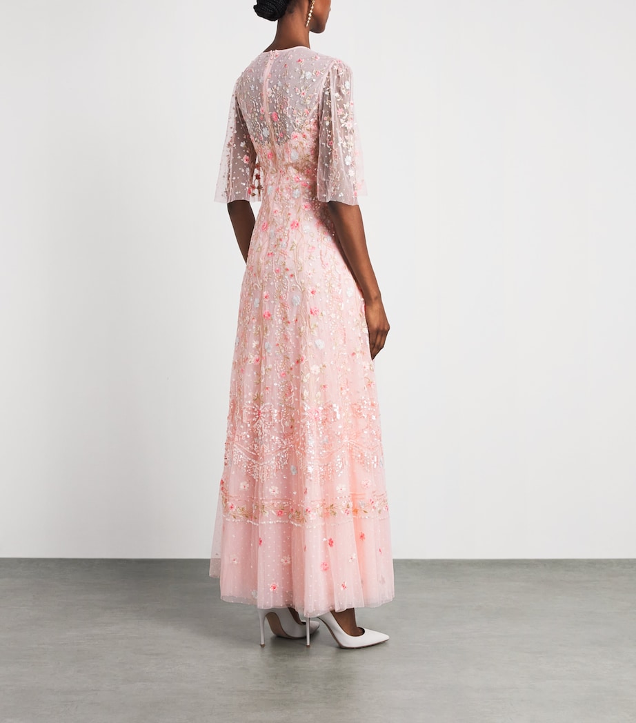Needle & Thread Womens Rococo Ribbon Gown Dusk Pink Image 4