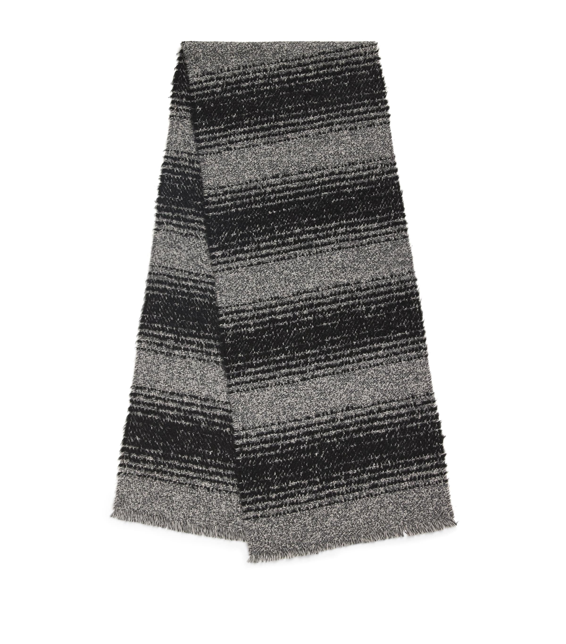 Johnstons Of Elgin Textural Ombré Scarf In Gray