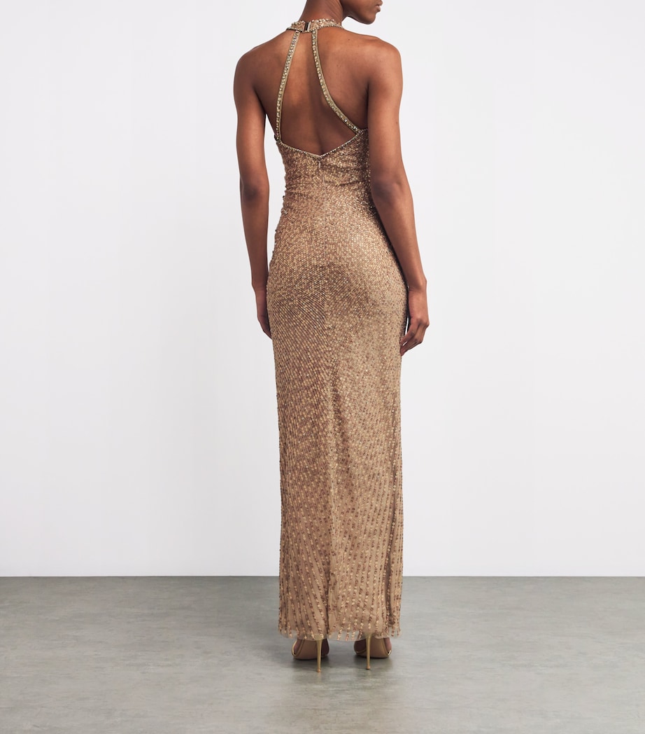 Embellished Gathered Lena Gown BISCOTTI 2087 Image 3