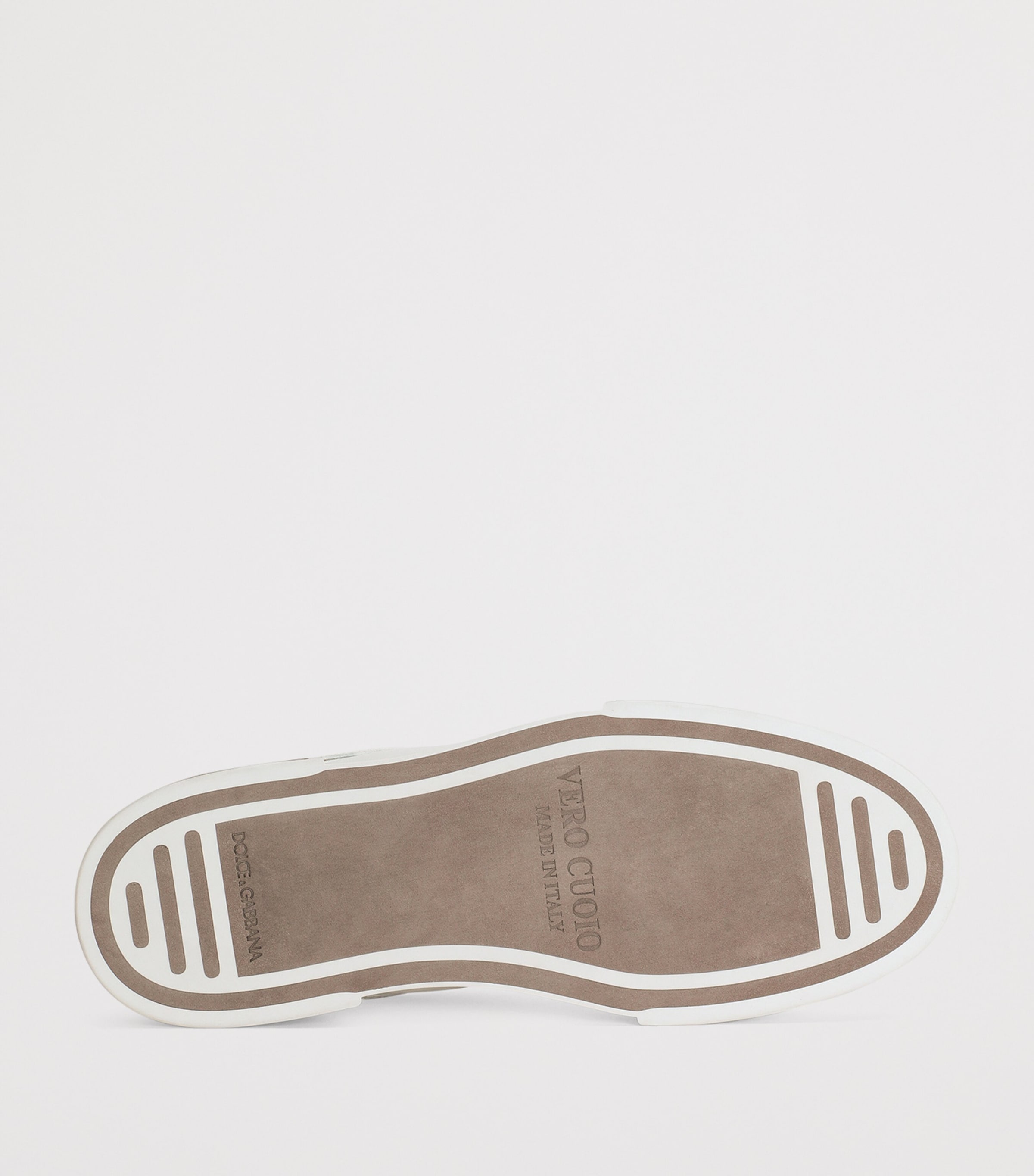 Leather Portofino Sneakers 8S375-WHITE/TAUPE Image 2