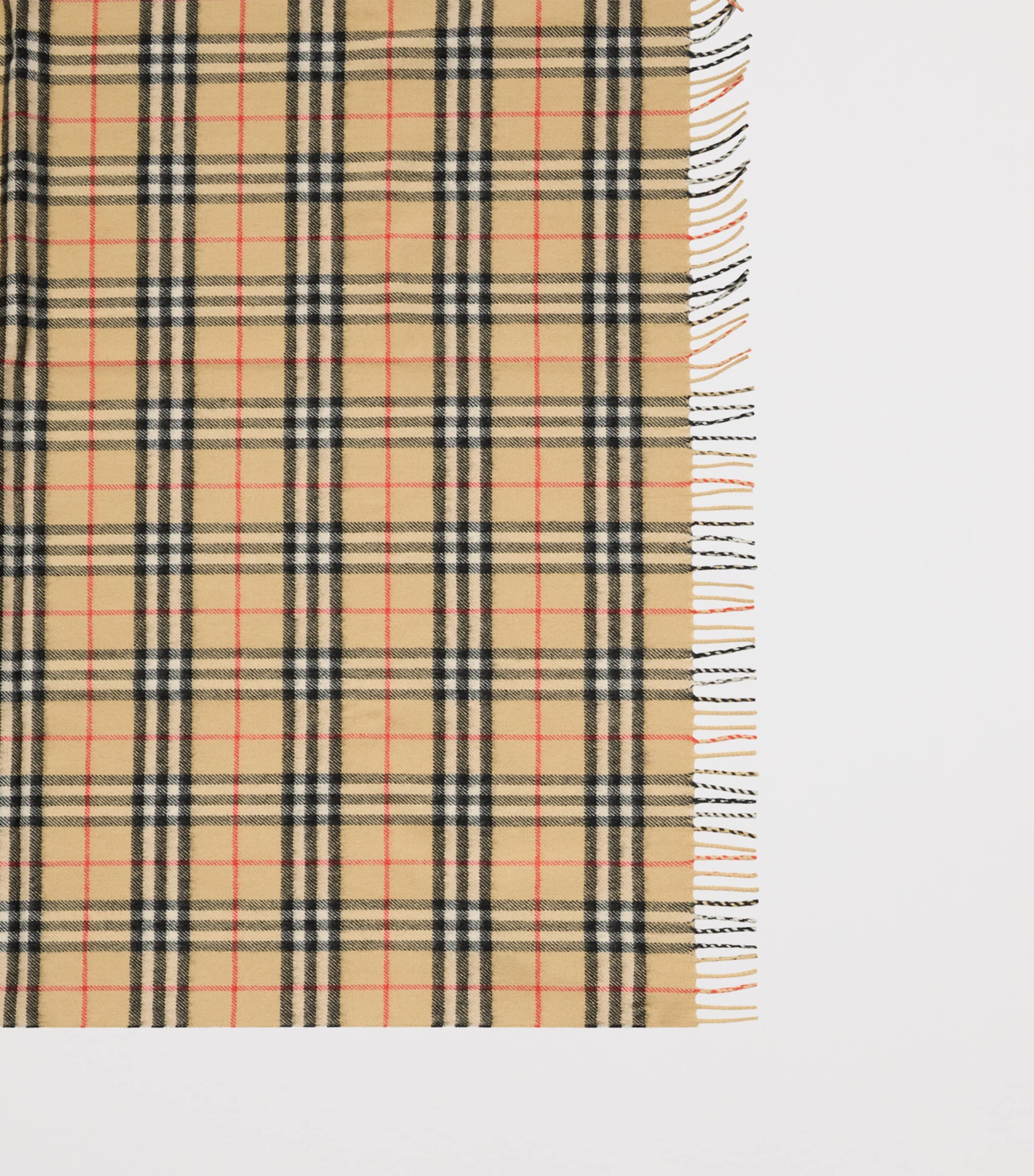 Wool Check Baby Blanket (90cm x 90cm) SAND IP CHECK Image 3