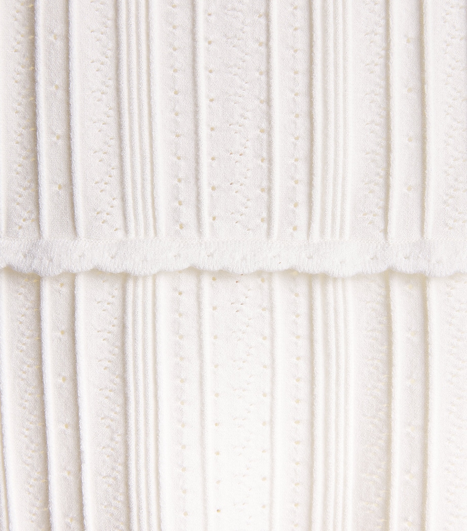 LoveShackFancy Pointelle Daffron Dress (S-XXL) Whteawhite Tea Image 3