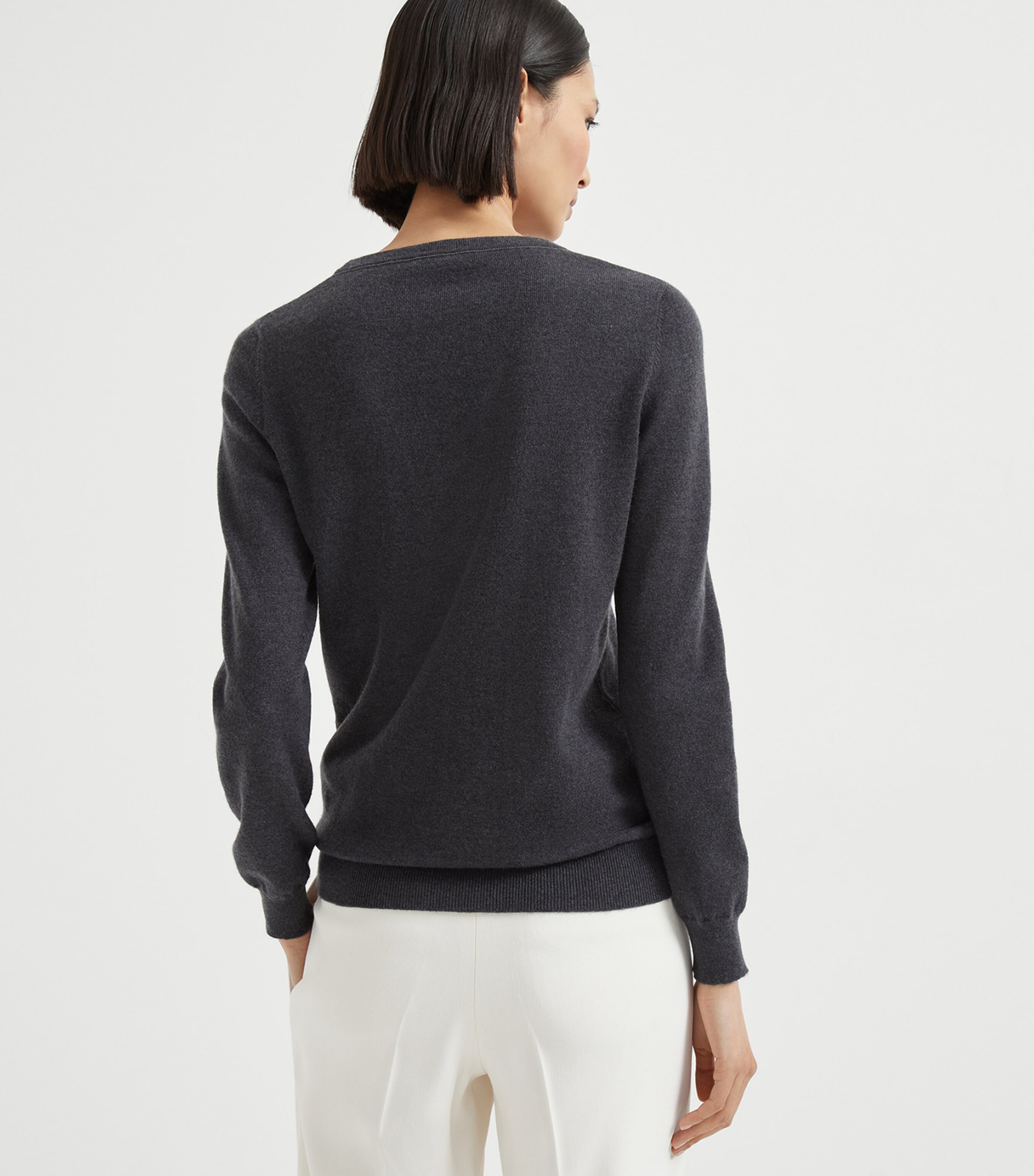 Cashmere Monili-Trim Sweater C2803 Image 3