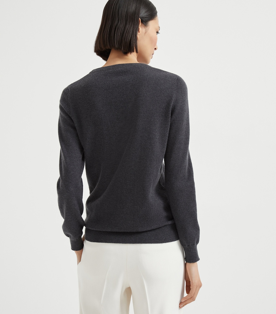 Cashmere Monili-Trim Sweater C2803 Image 3