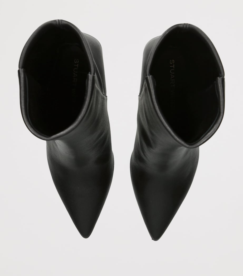 Leather Vinnie Ankle Boots 85 BLACK Image 4