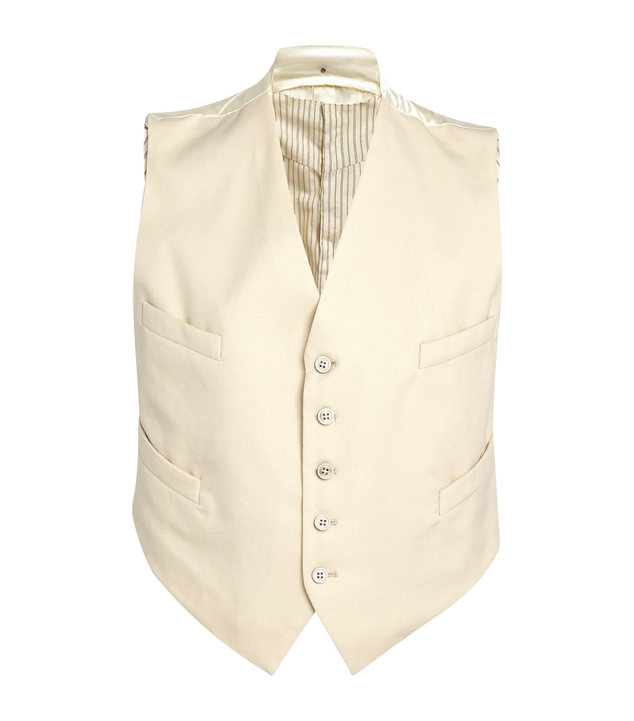 Wool Distressed Waistcoat ECRU 105 Image 1