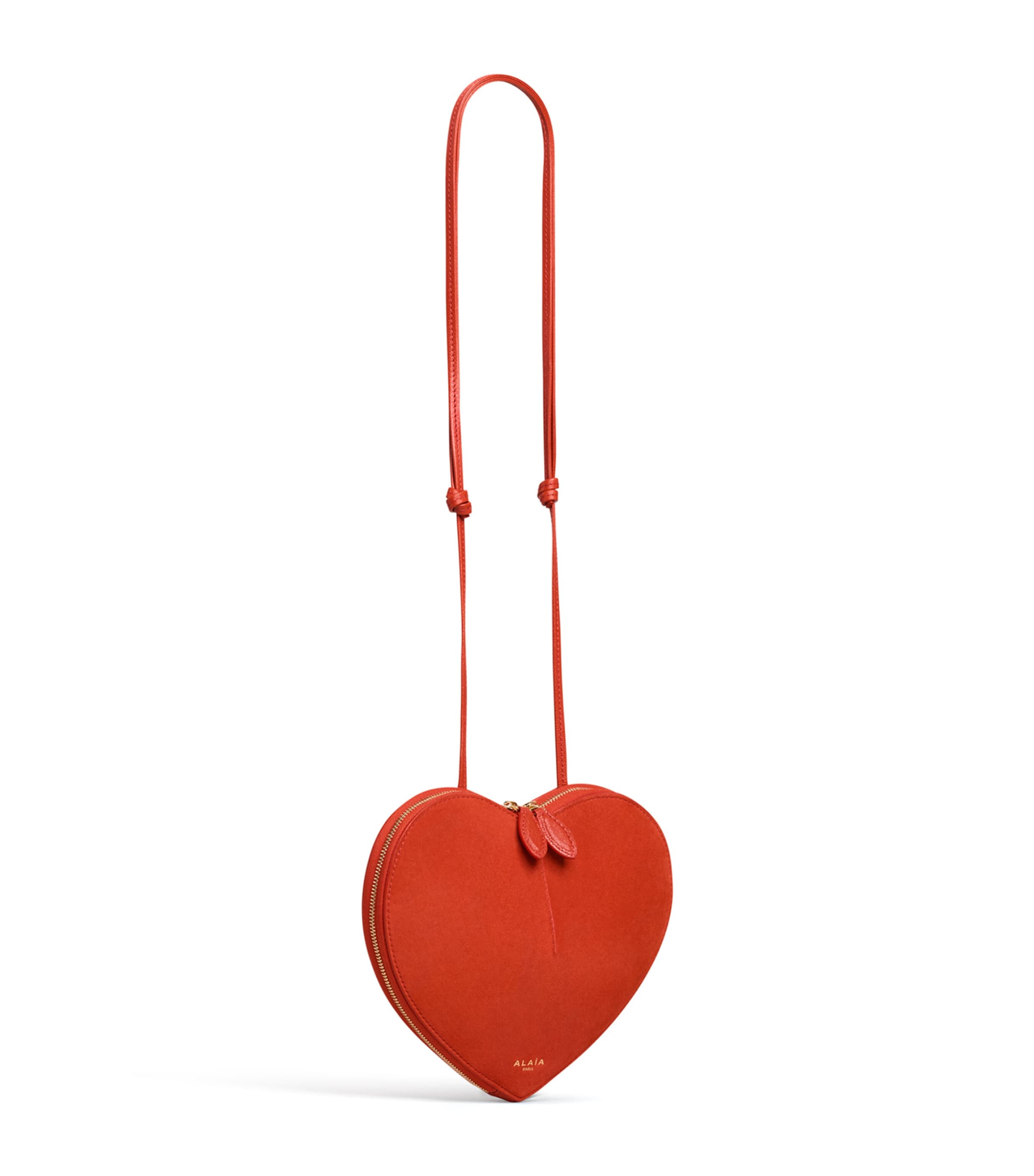 Alaïa Mini Suede Le Coeur Shoulder Bag Orange Brule Image 2