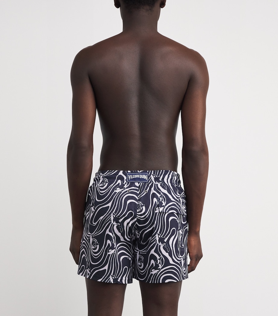 Printed Moorise Swim Shorts 390-BLEU MARINE Image 3