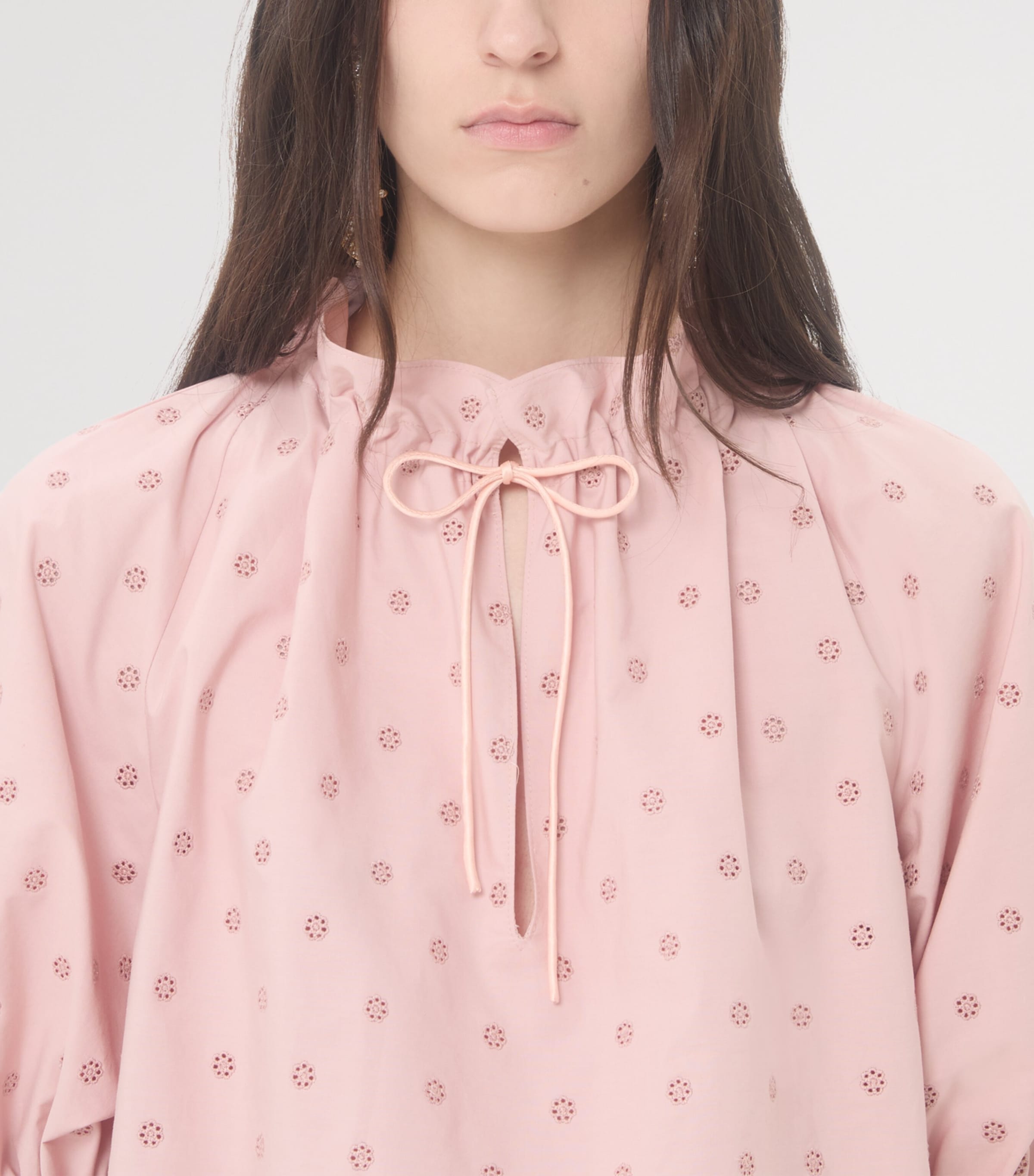 Valentino Womens Cotton Ruffled Blouse Image 6