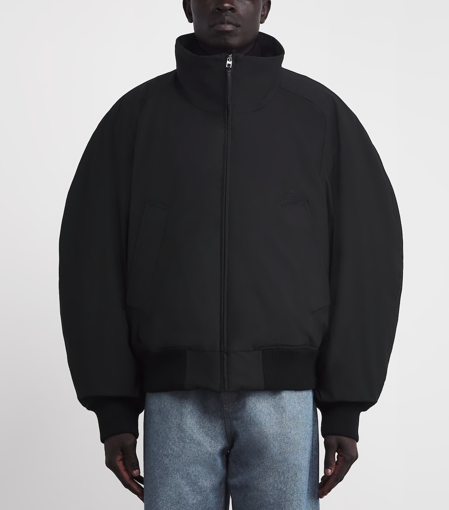 Curved Bomber Jacket 990-BLACK Image 3