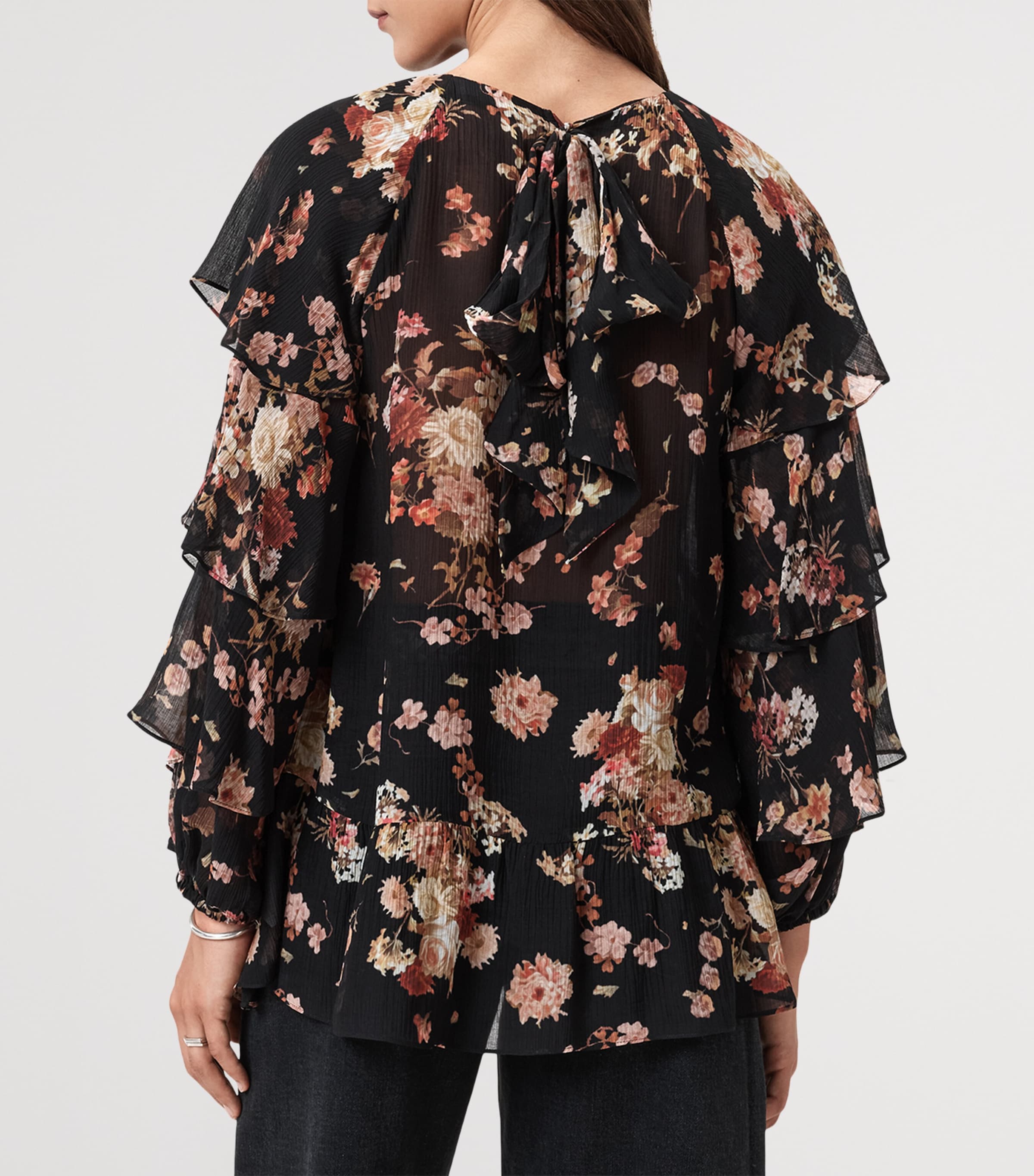 Viscose-Silk Lissie Blouse ARMADA BLACK Image 5