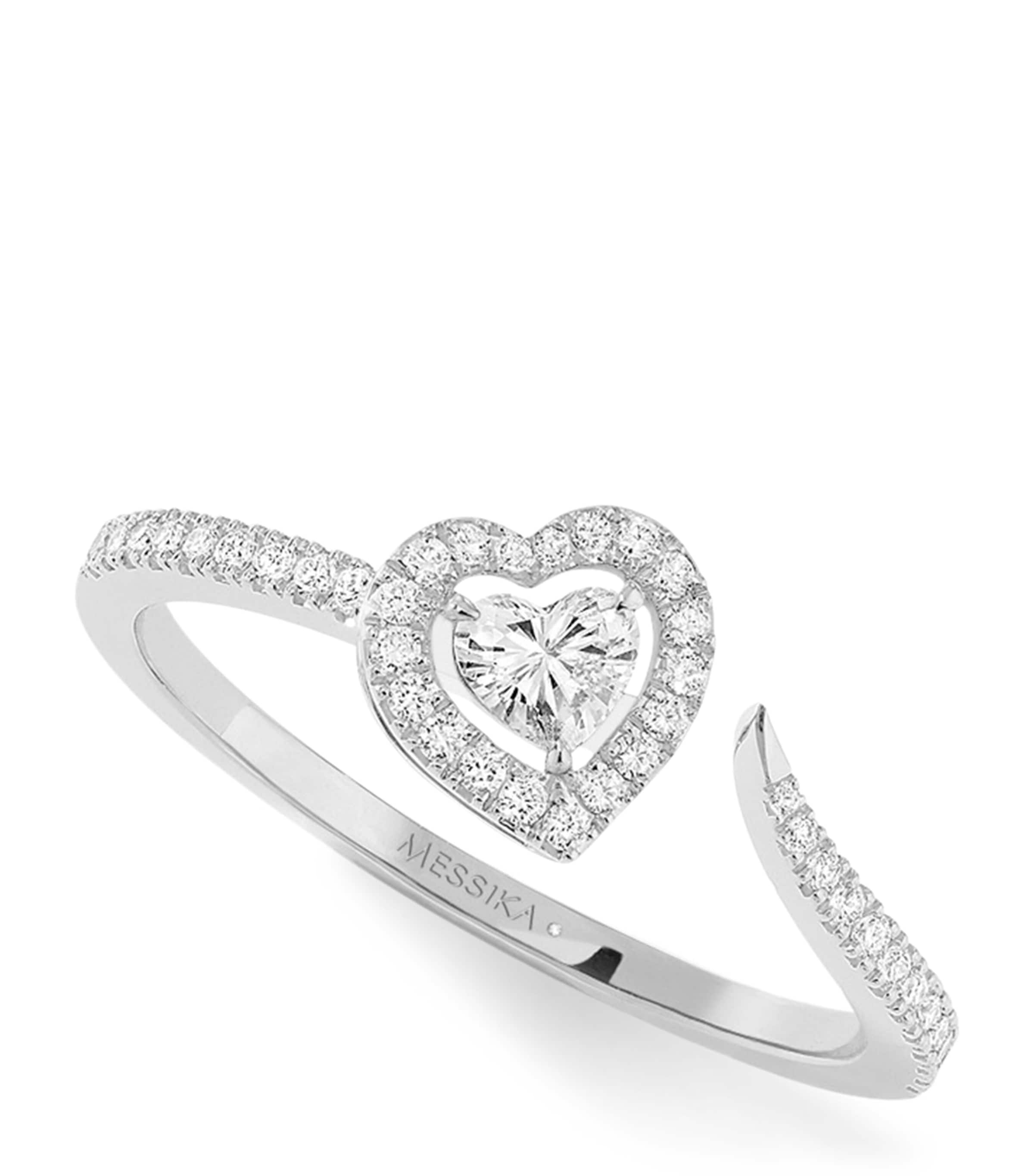 Messika Joy Cœur White Gold and Diamond Pavé Ring (0.30ct) White Gold Image 1