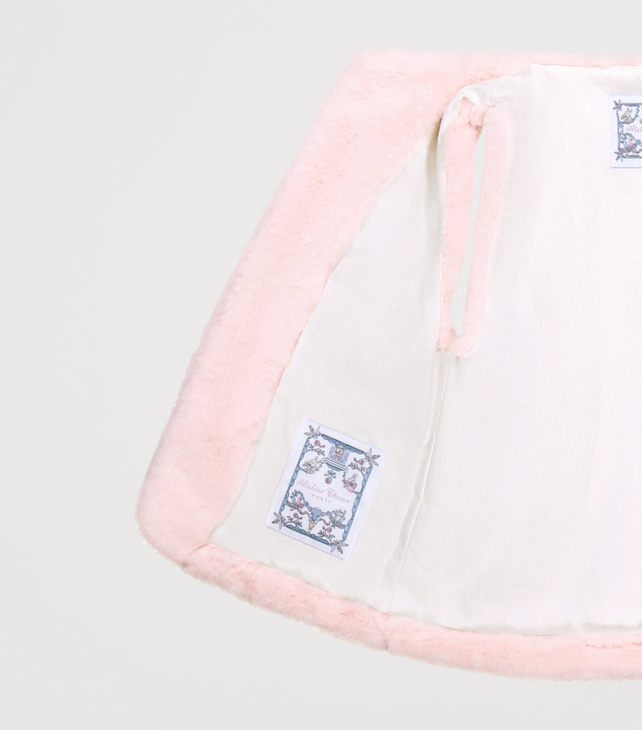 Faux Fur Gilet (2-10 Years) LIGHT PINK Image 2