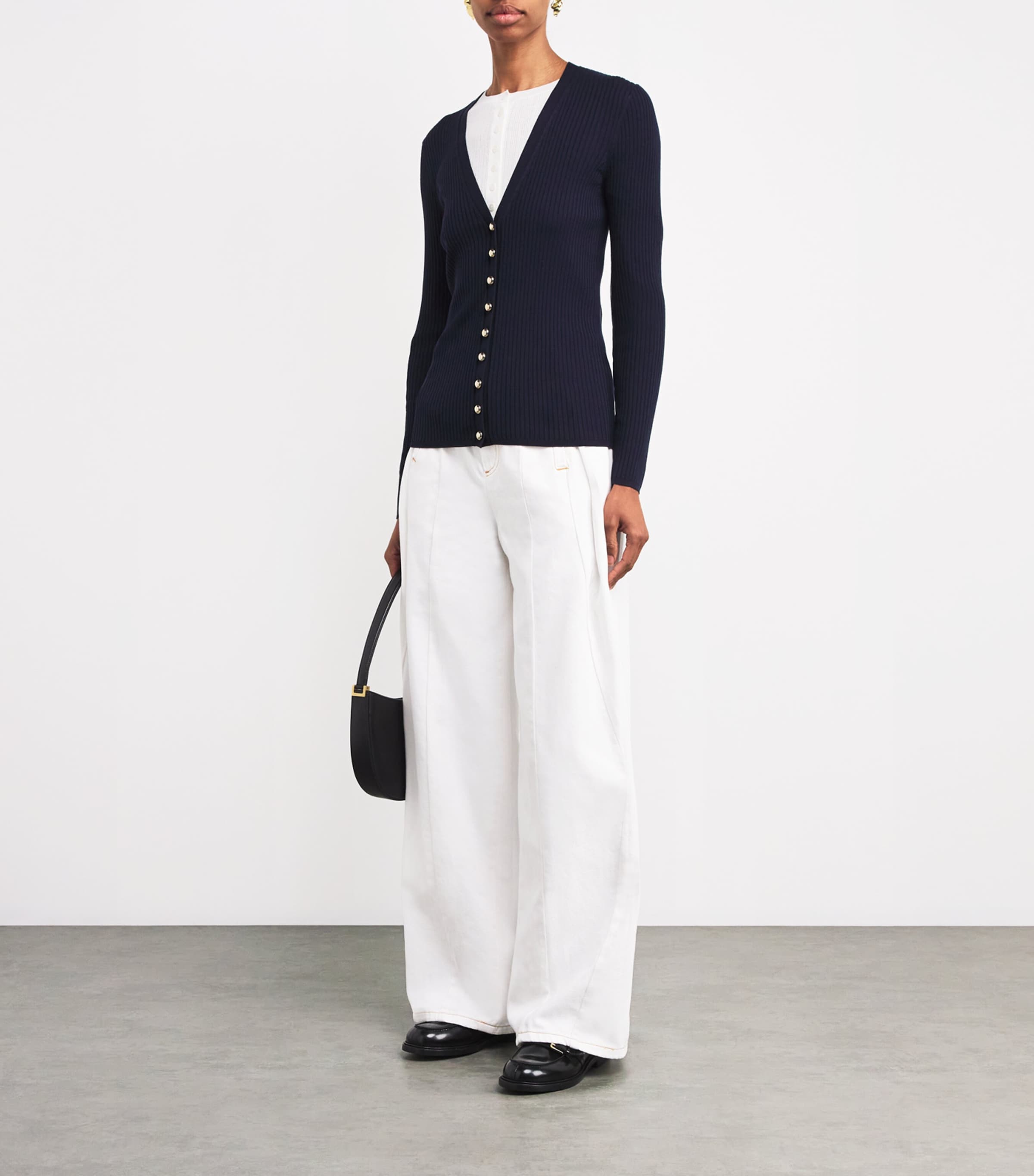 High-Waist Wide-Leg Jeans WHITE Image 2