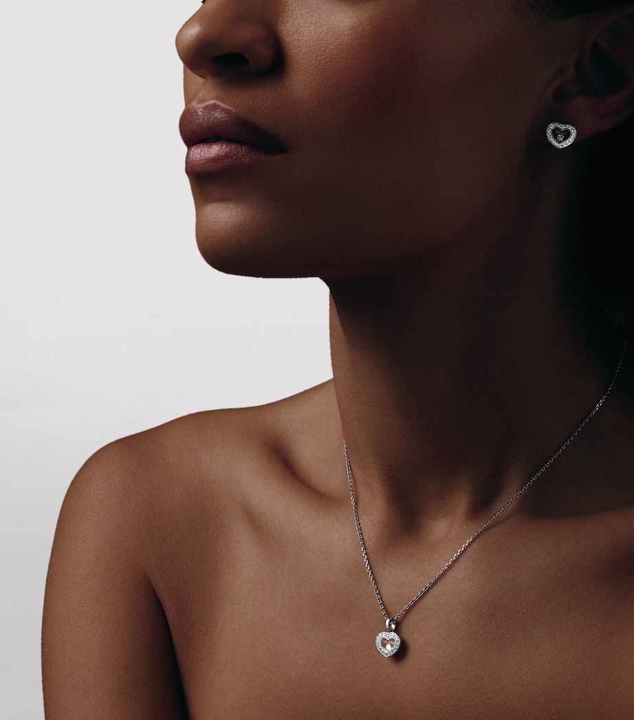 White Gold and Diamond Happy Diamonds Icons Pendant Necklace 18K WHITE GOLD Image 4