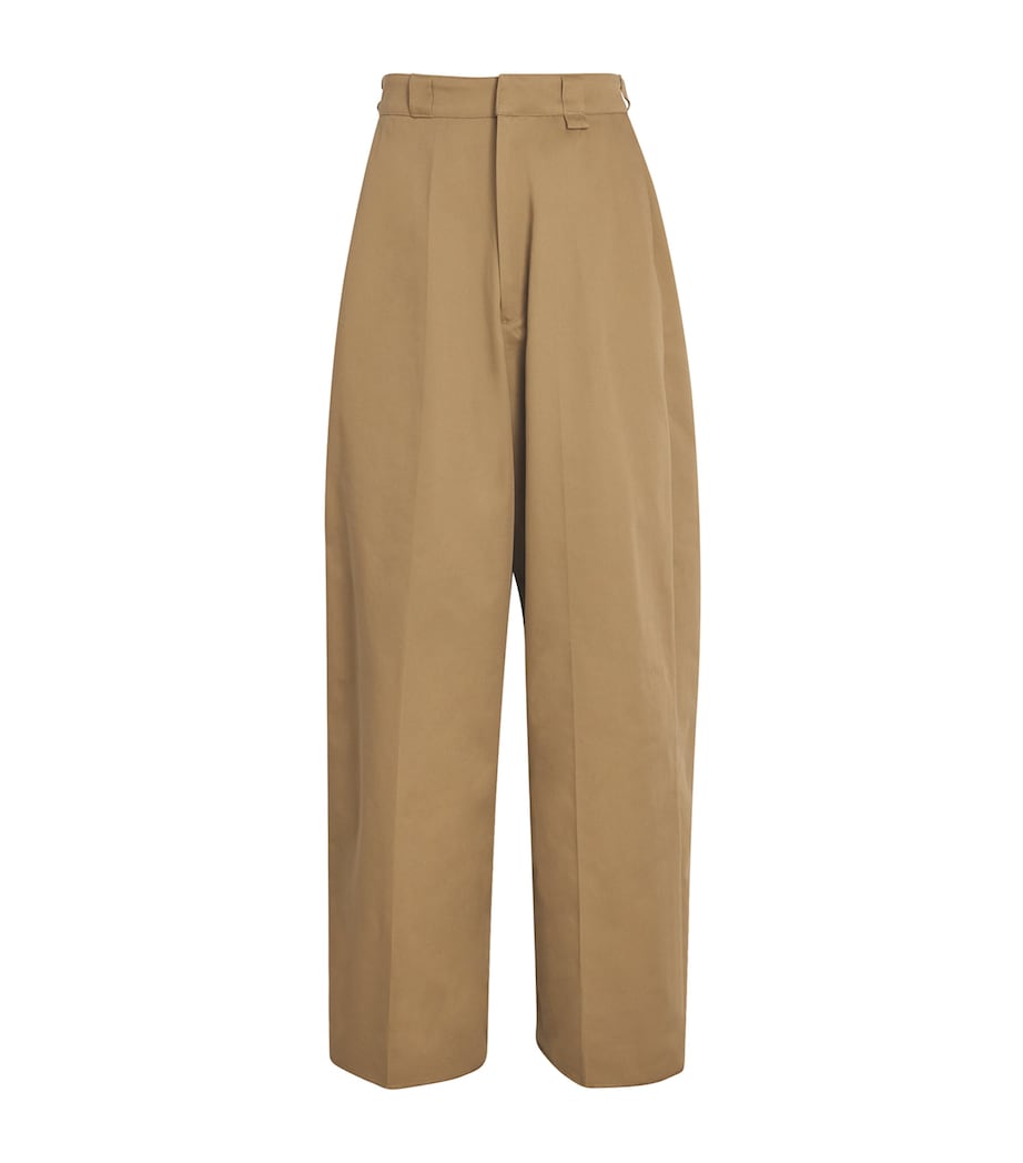 Twill Wide-Leg Chinos KHAKI Image 1