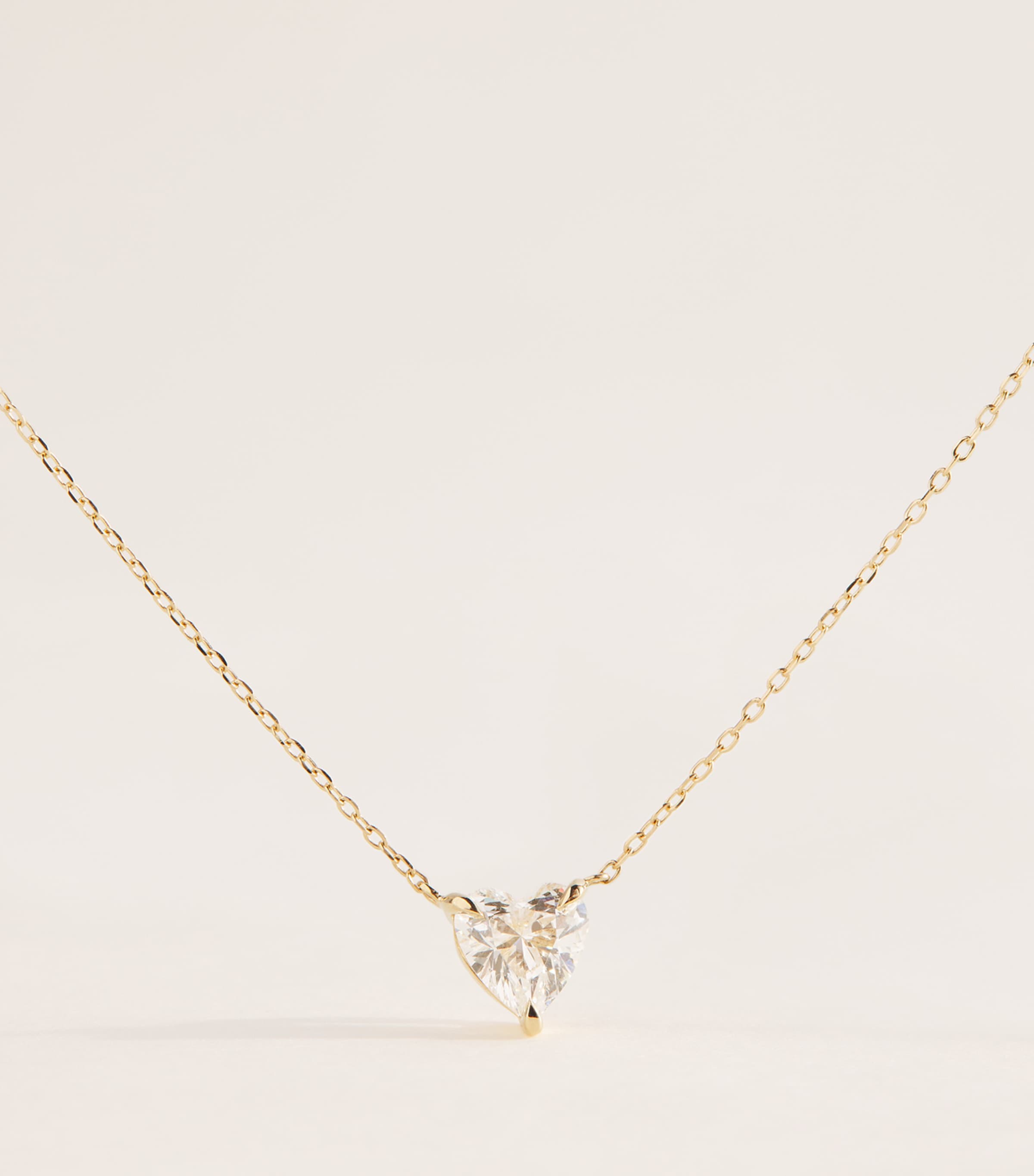 Persée Yellow Gold and Heart Diamond Necklace Yellow Gold Image 4