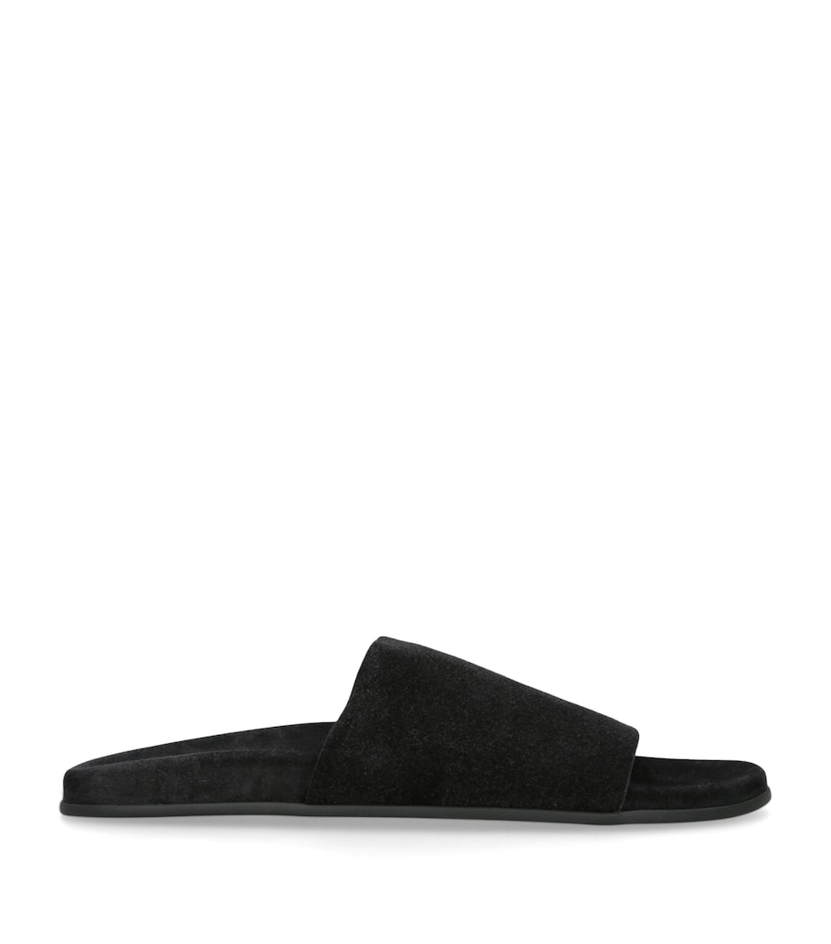 Hugh Suede Slides BLACK Image 1