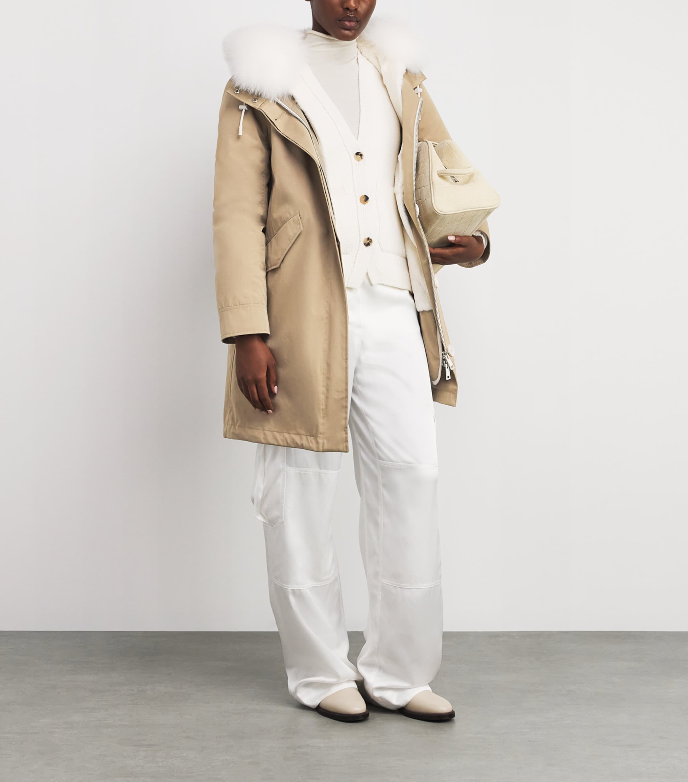 Fox-Rabbit Blended-Cotton Parka (85cm) B3226 Image 2