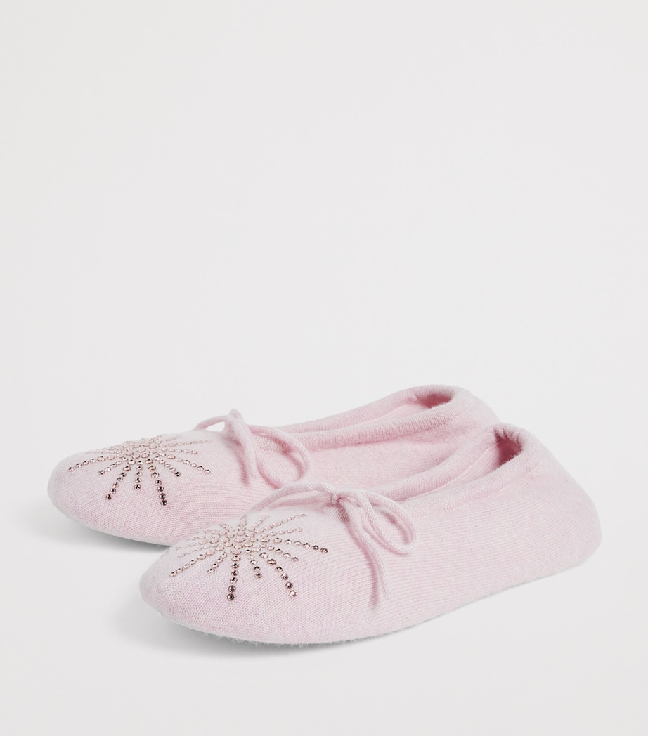 Cashmere Embellished Dolly Slippers PINK SORBET/VIN Image 3