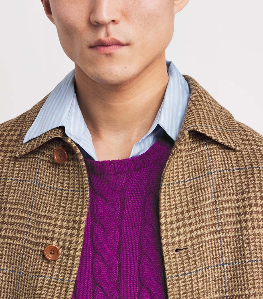 Cotton Cable-Knit Sweater PURPLE DAWN Image 6